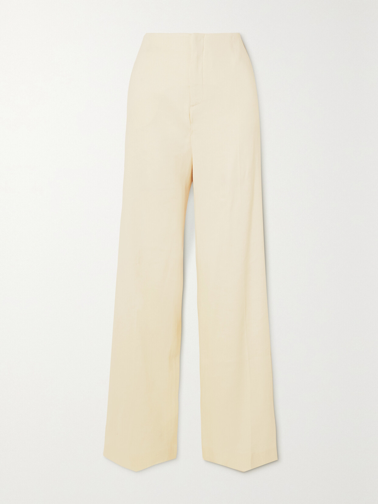 FRAME + Net Sustain Organic Linen-blend Straight-leg Pants - Off-white
