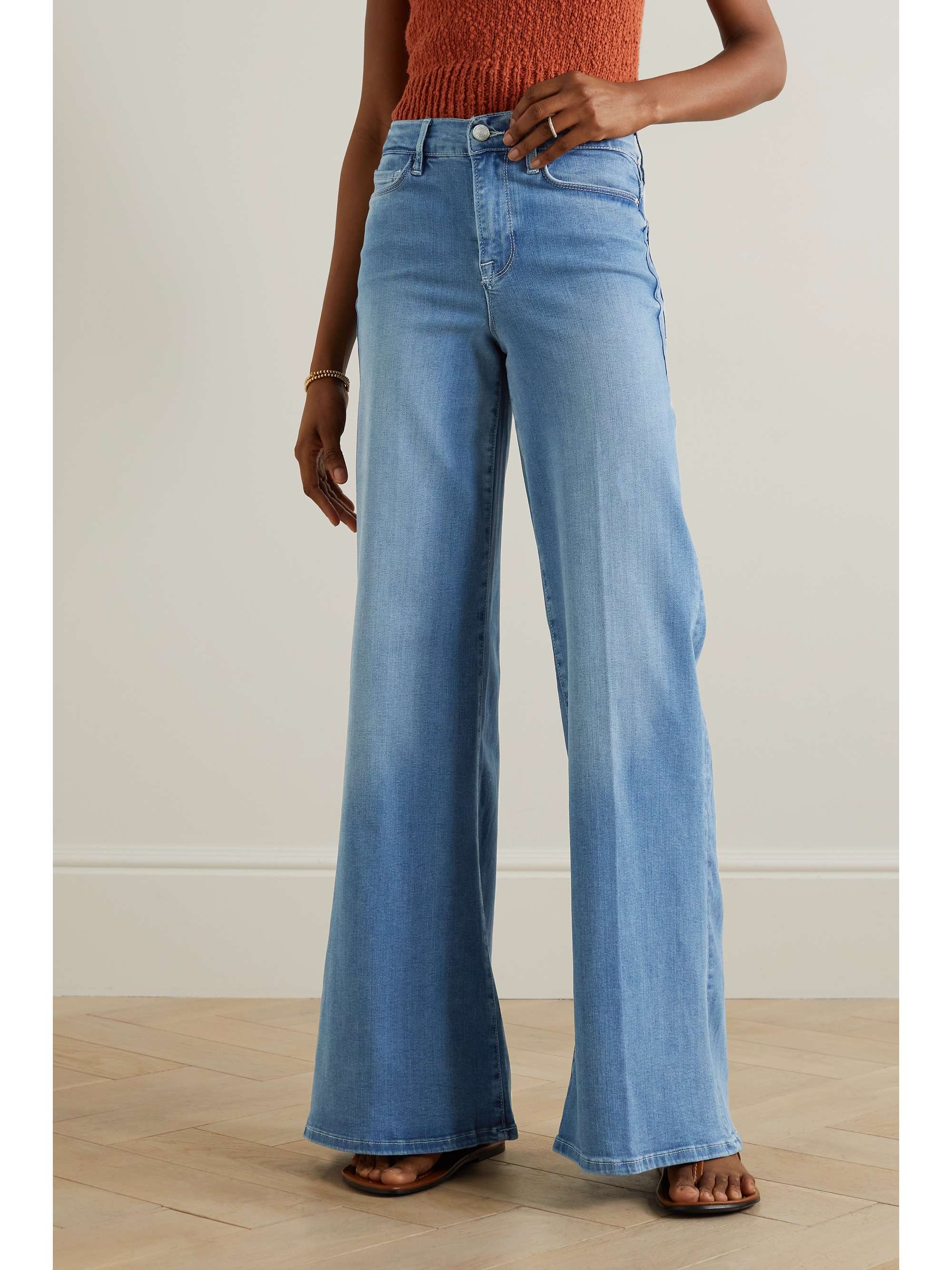 FRAME Le Palazzo high-rise wide-leg jeans