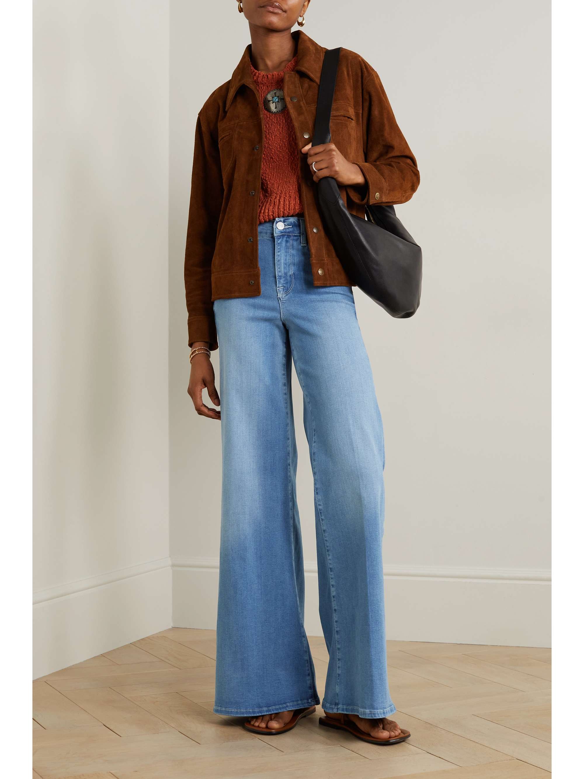 FRAME Le Palazzo high-rise wide-leg jeans | NET-A-PORTER