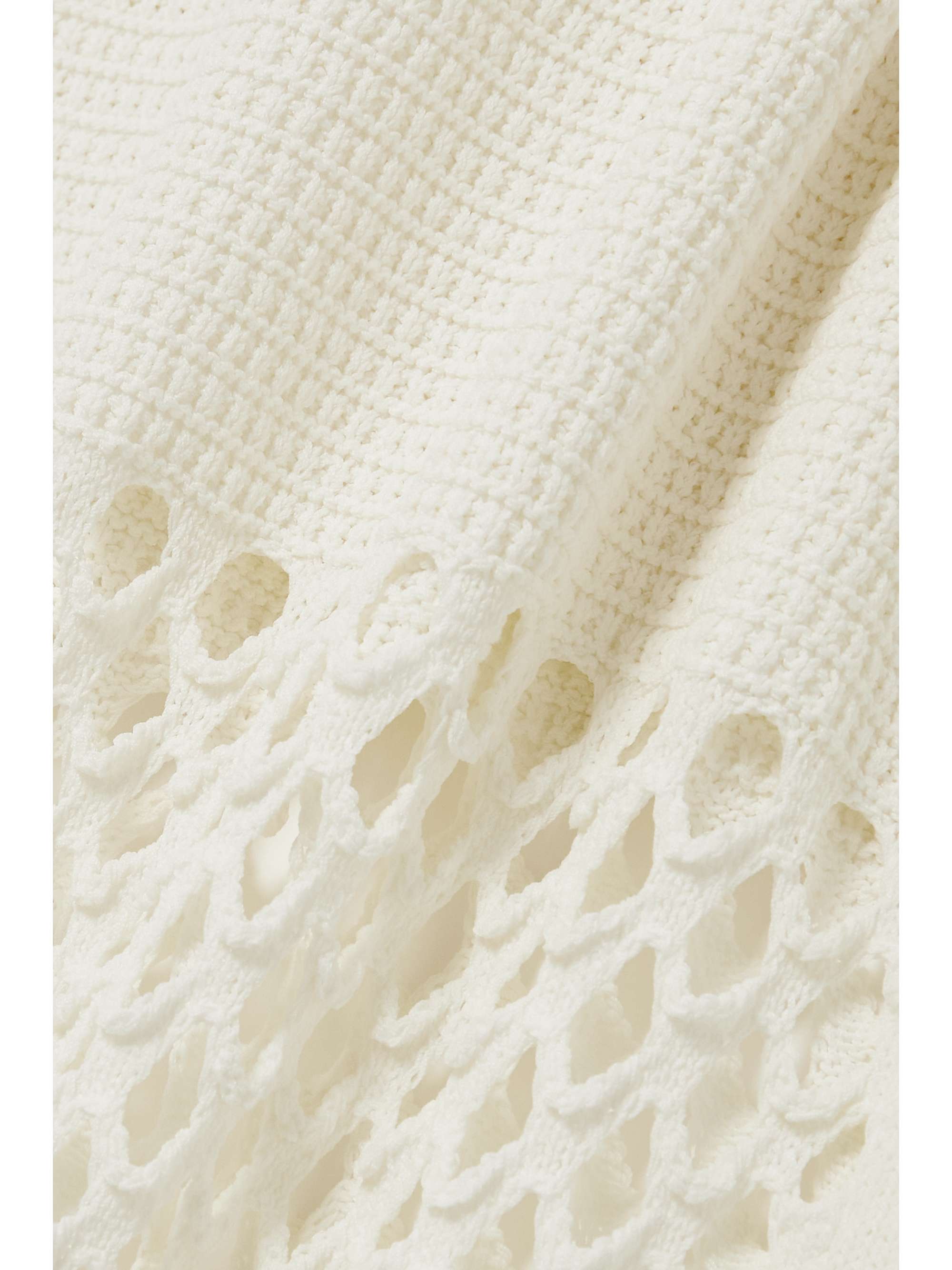 FRAME Crochetknit midi dress NETAPORTER