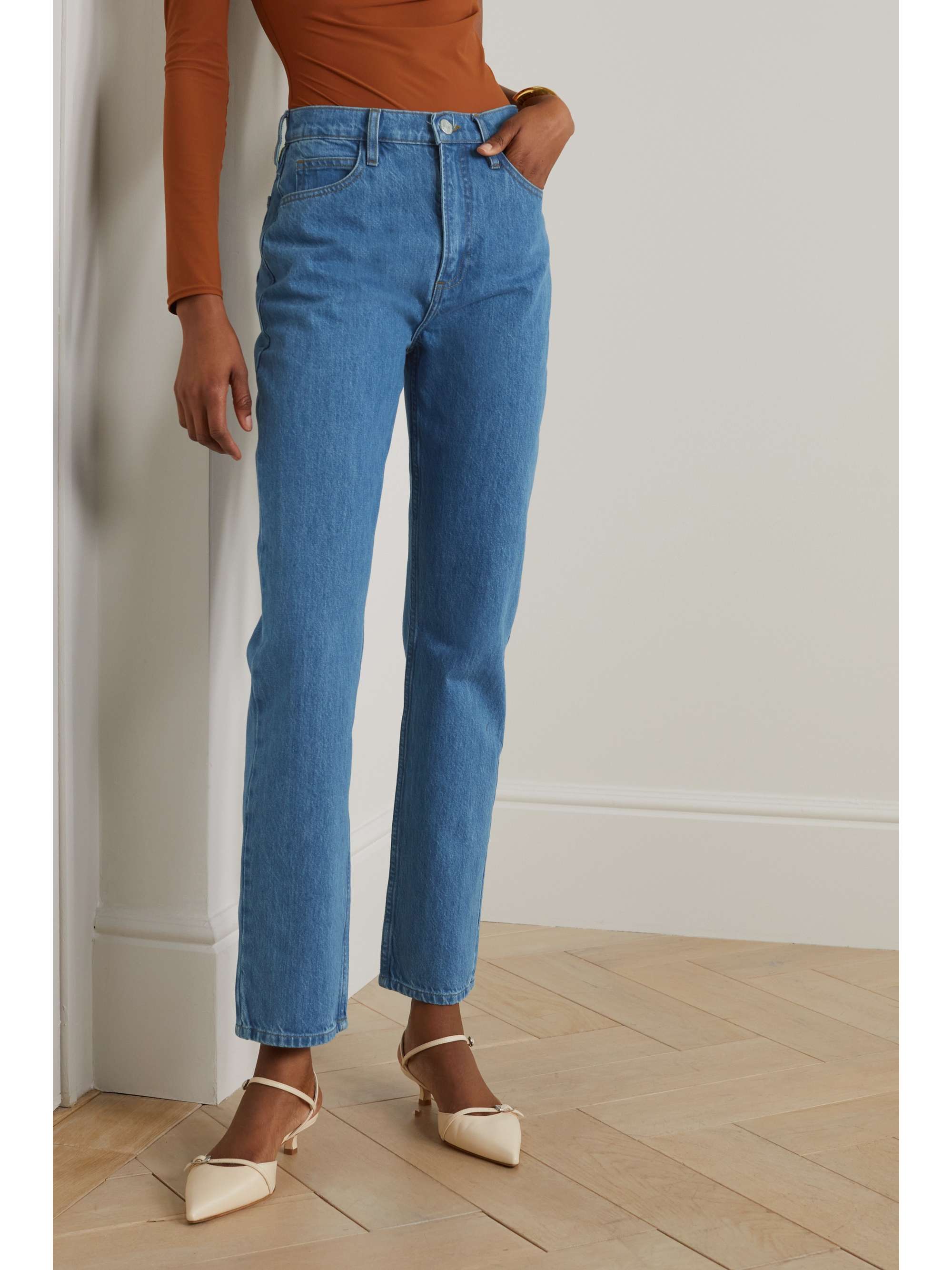 FRAME Le High 'N' Tight high-rise straight-leg jeans