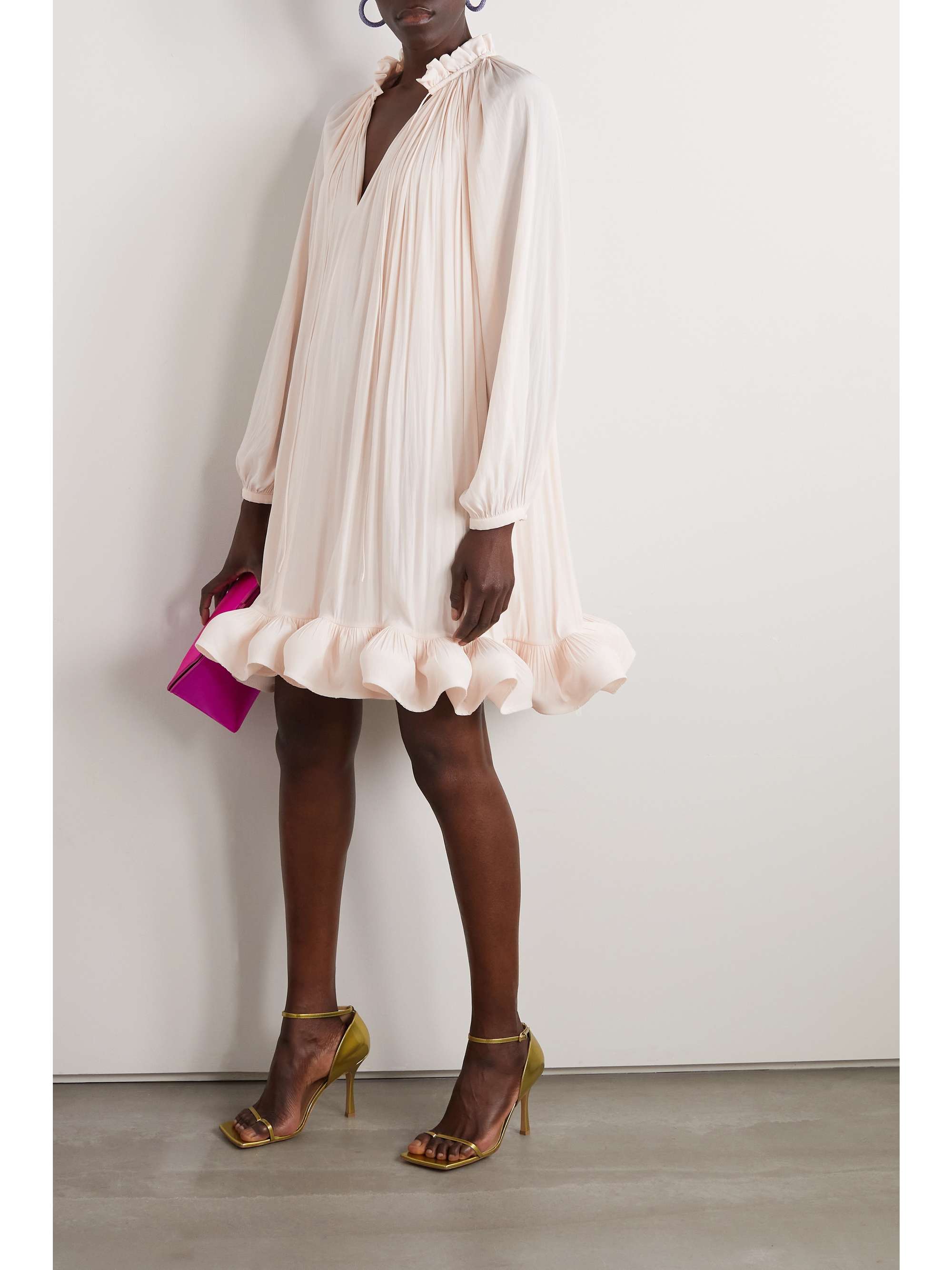 LANVIN Ruffled mini dress | NET-A-PORTER