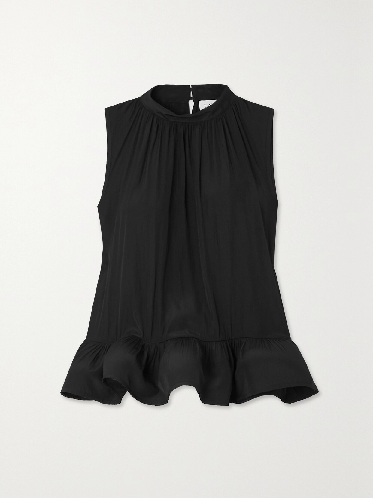 Lanvin Pleated Shell Blouse In Black