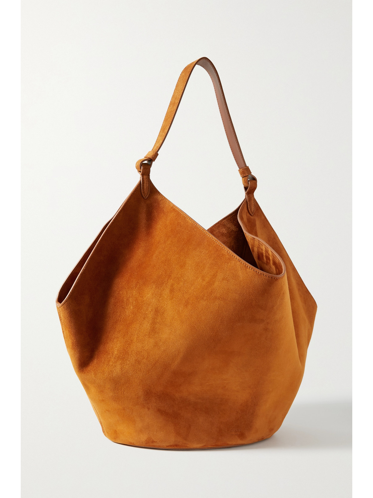Khaite Women's Lotus Medium Suede Tote In Brown