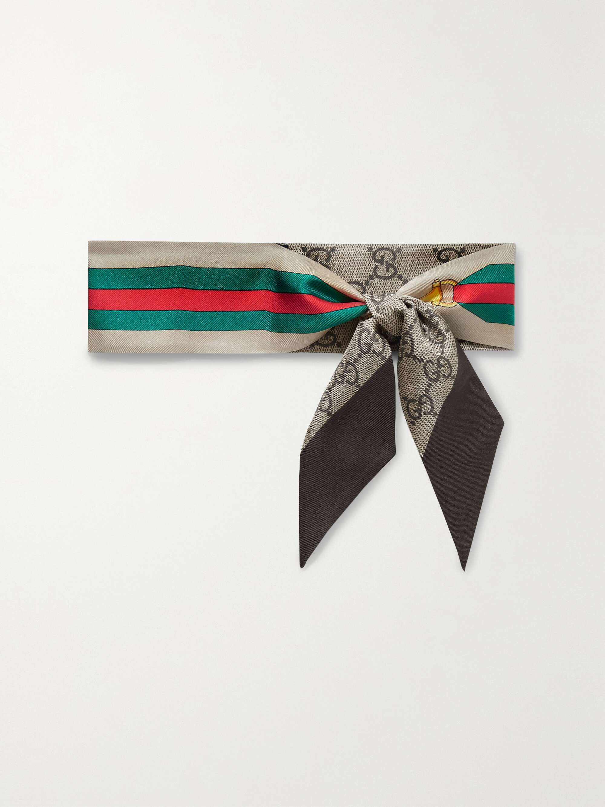 GUCCI: jacquard wool blend bow tie - Blue