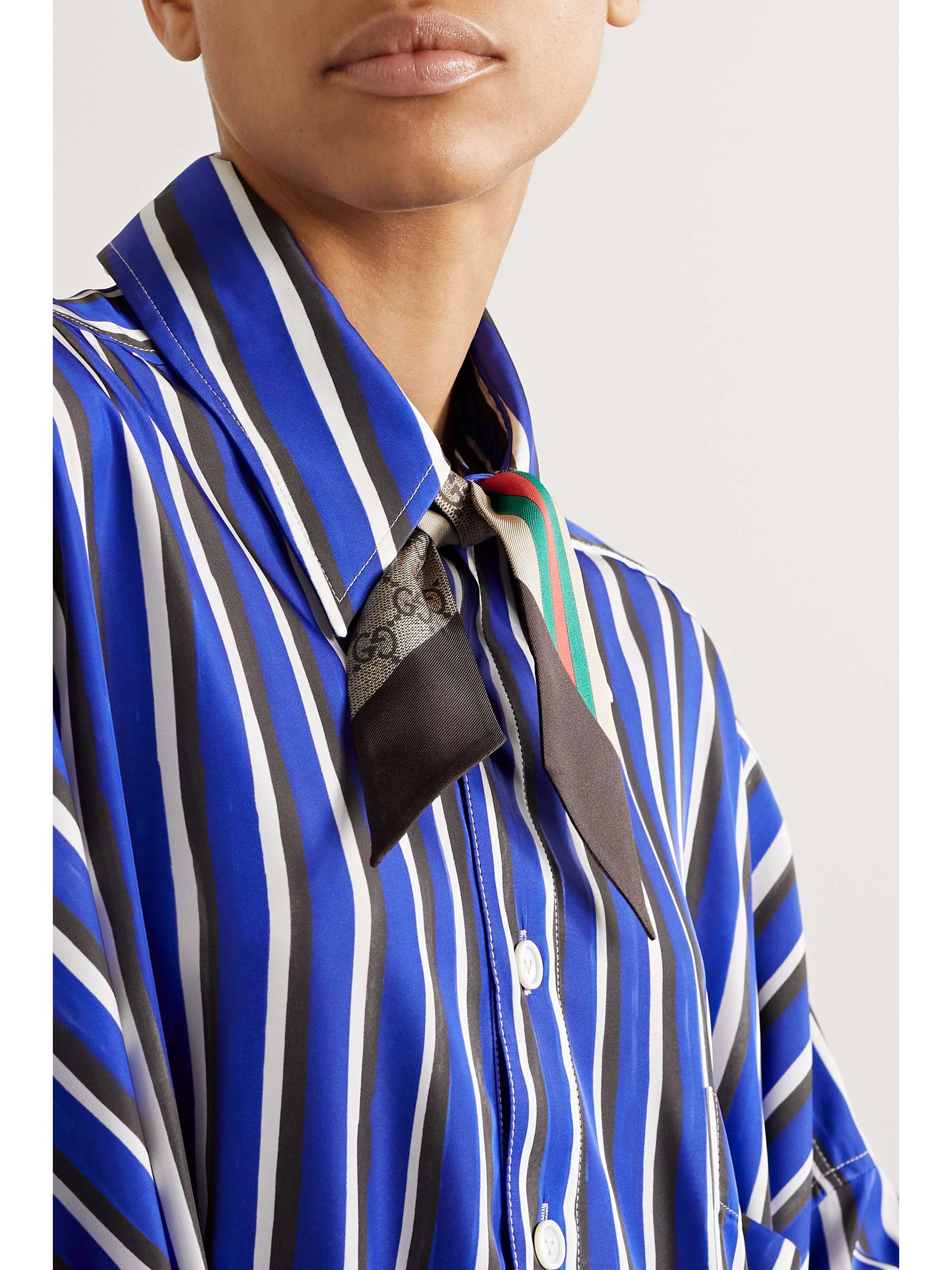 Printed silk-twill scarf