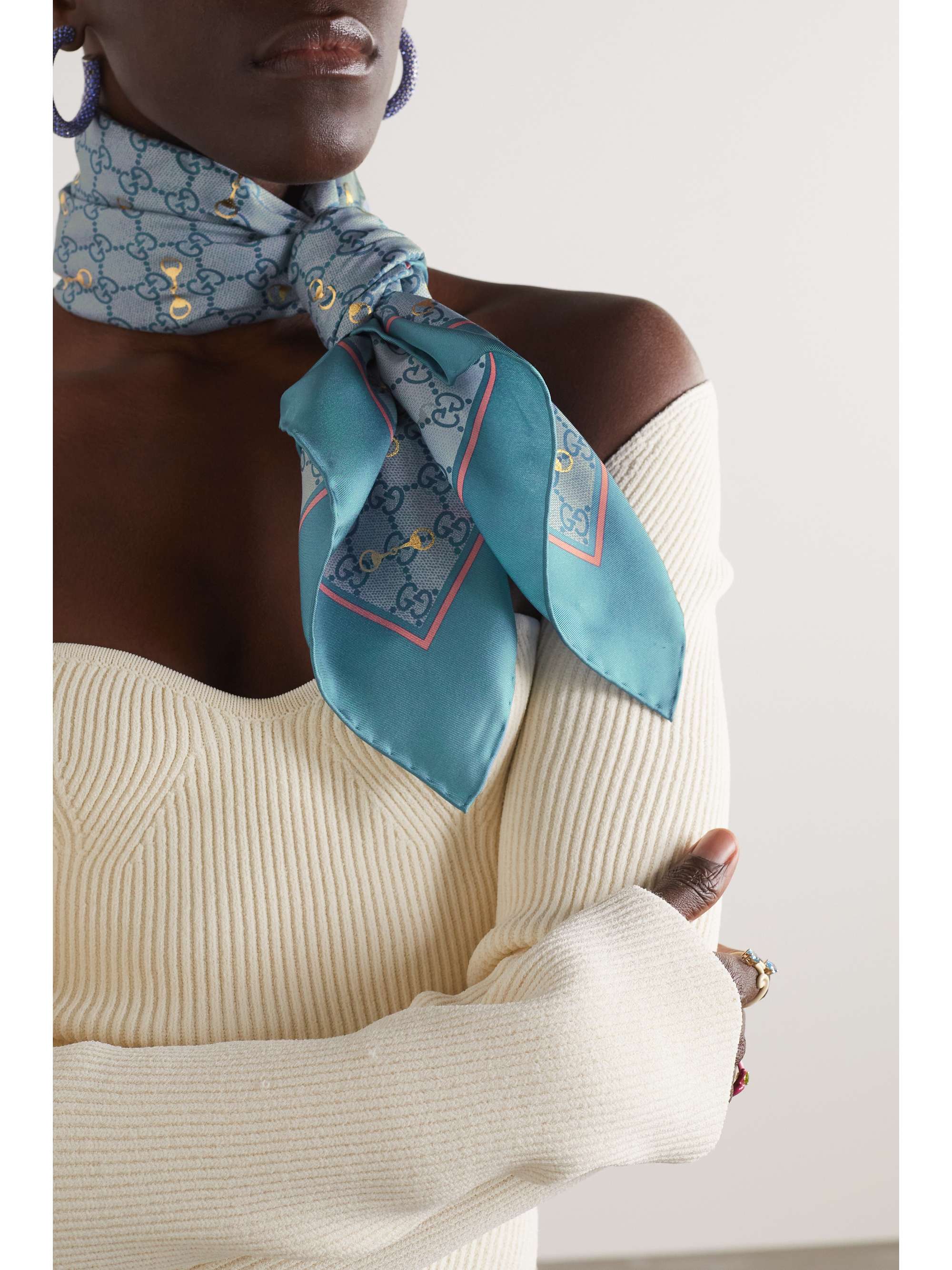 Gucci Sten Reversible Intarsia Wool Scarf, $350, NET-A-PORTER.COM