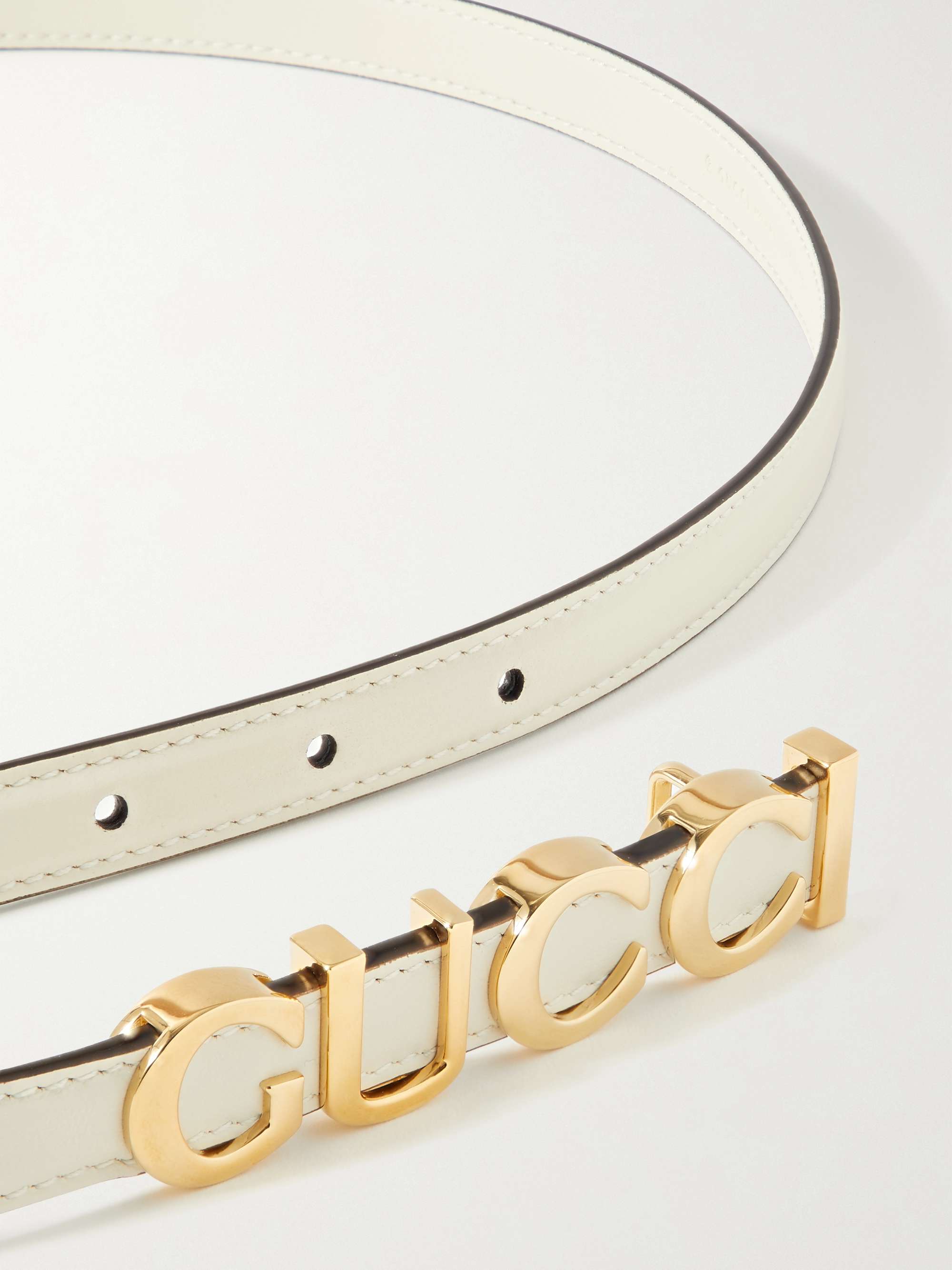 GUCCI Embellished leather belt NETAPORTER