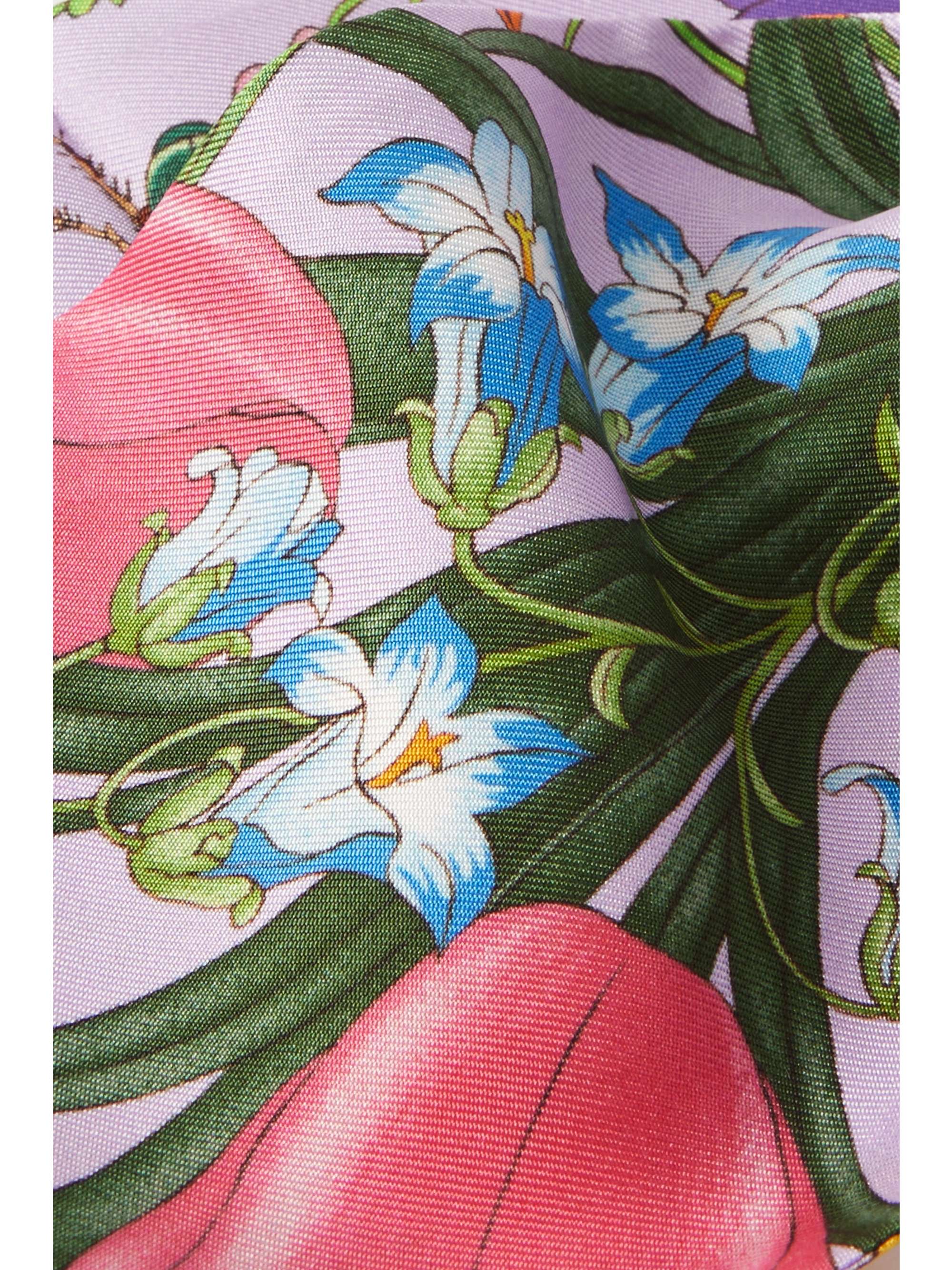 GUCCI Petit Fly Flora floral-print silk scarf