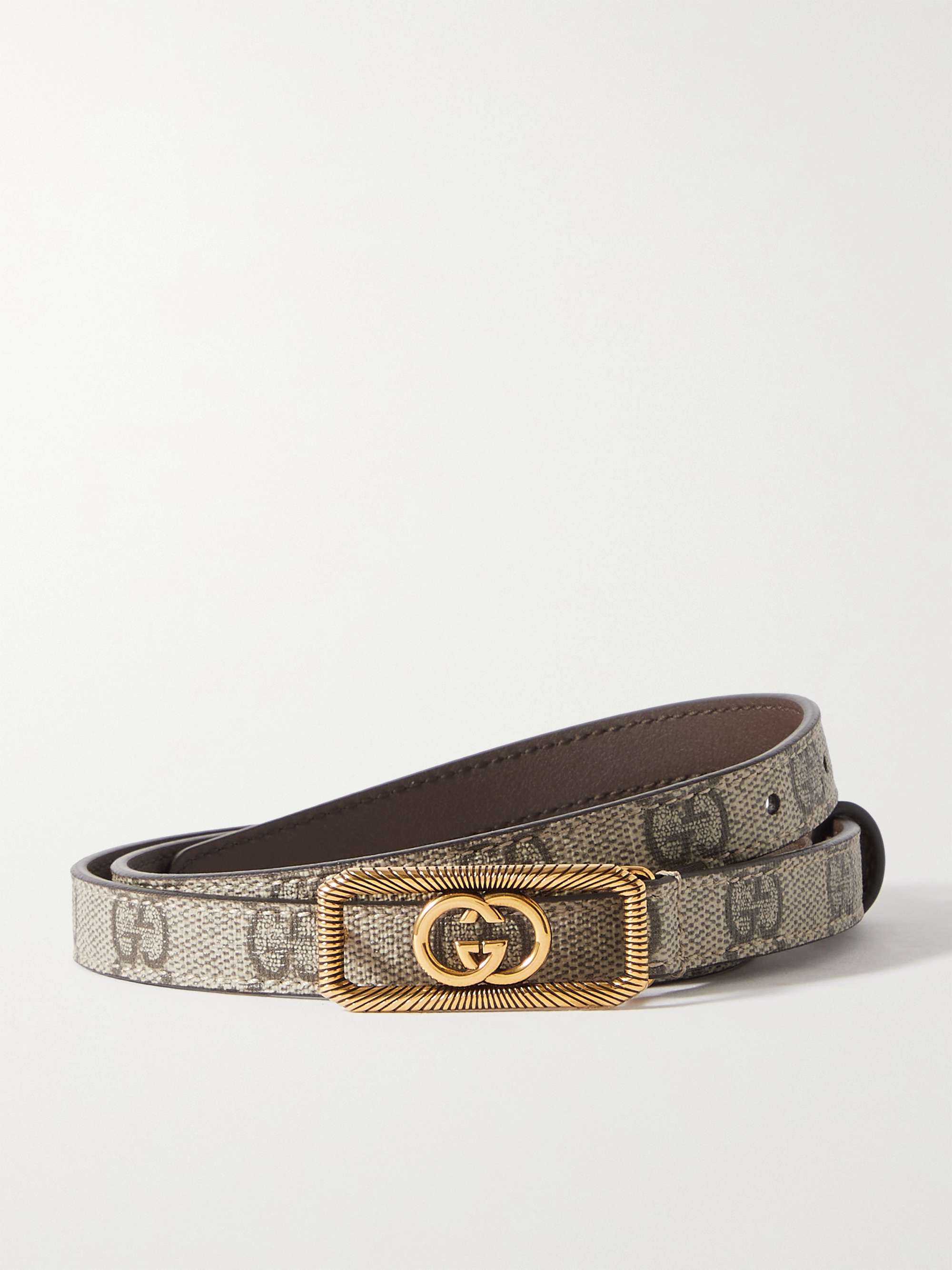 Brown GG Supreme-canvas belt, Gucci