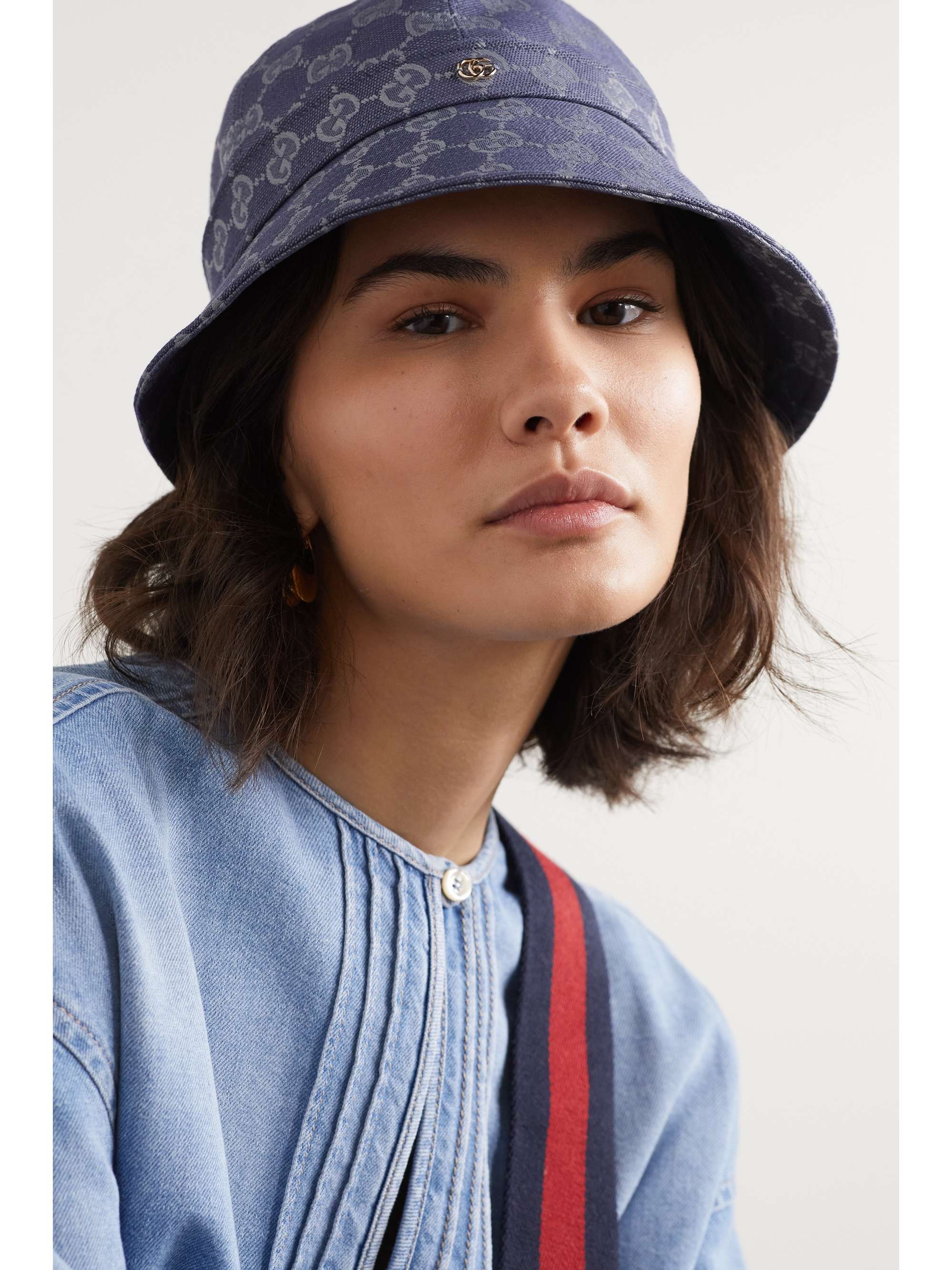 GUCCI Canvas-jacquard bucket hat | NET-A-PORTER