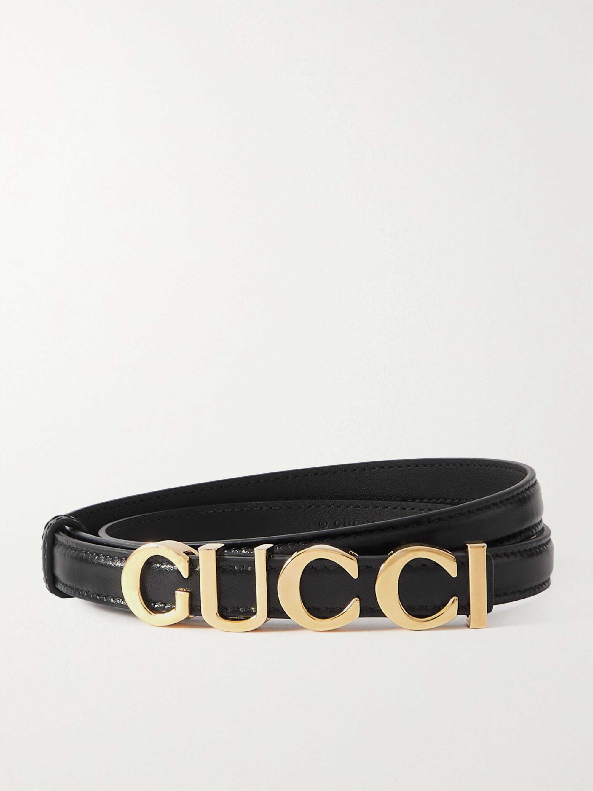 Gucci Black Leather Belt for Men