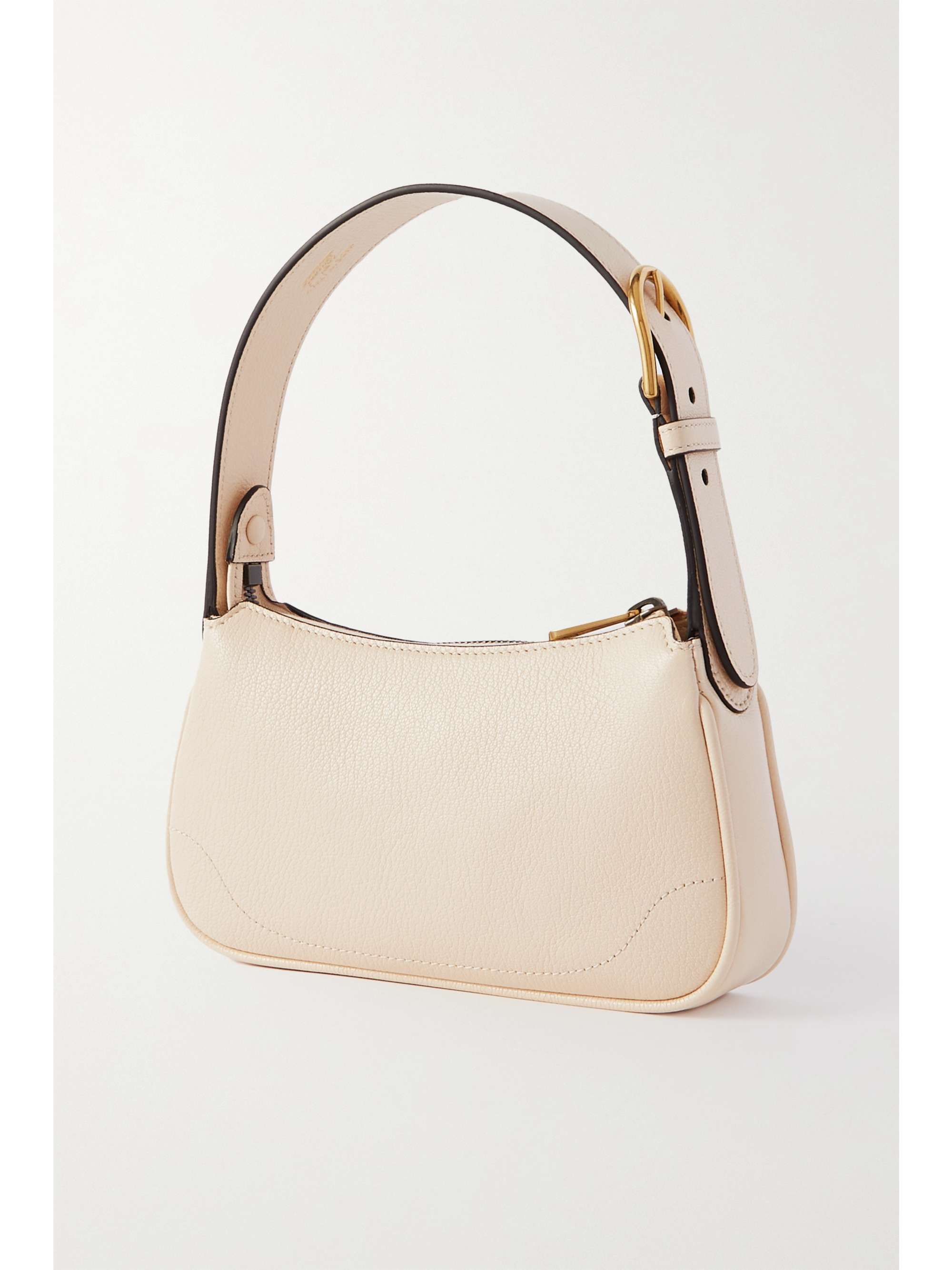 GUCCI Aphrodite embellished textured-leather shoulder bag