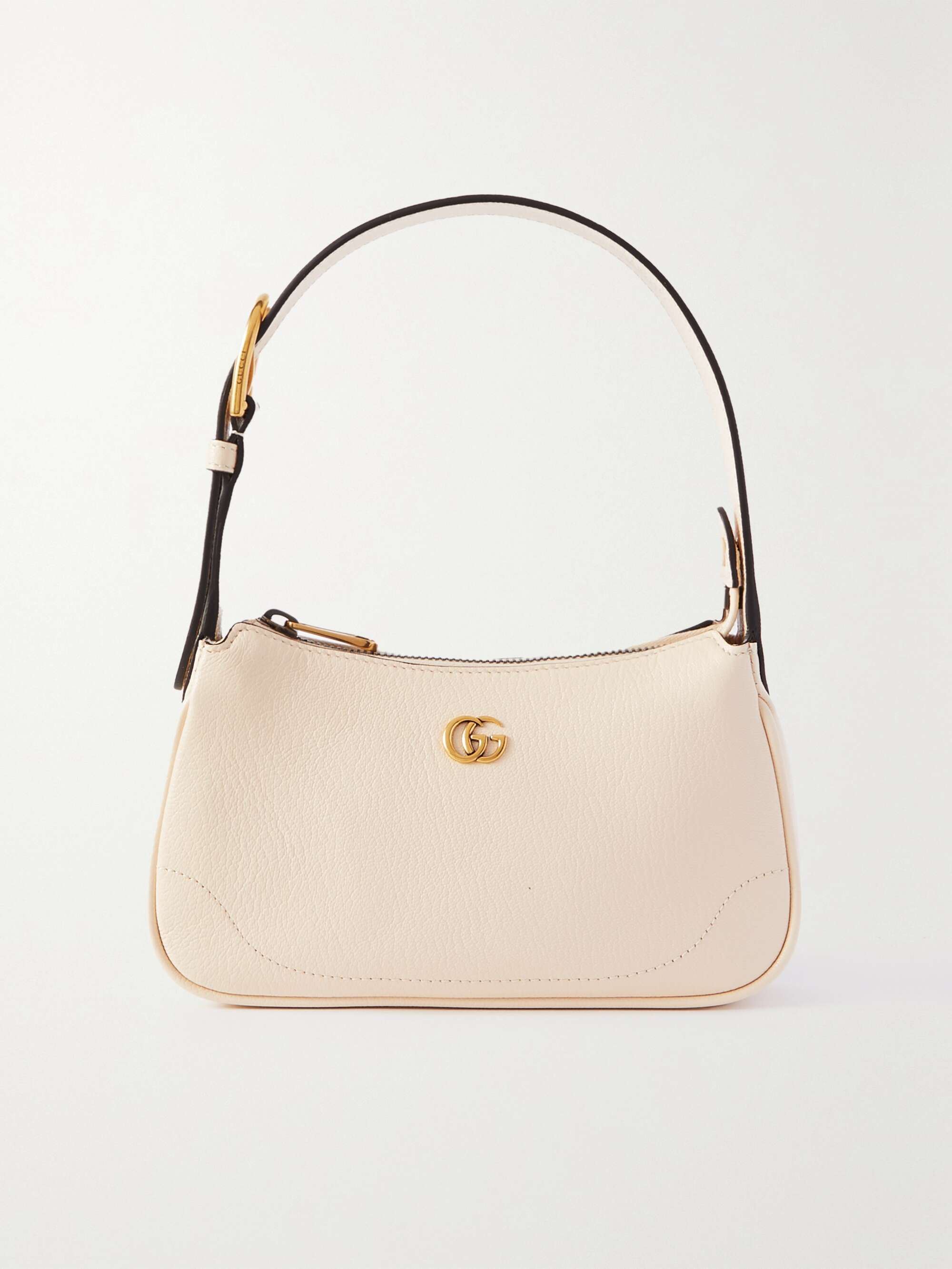 GUCCI Aphrodite embellished textured-leather shoulder bag | NET-A-PORTER