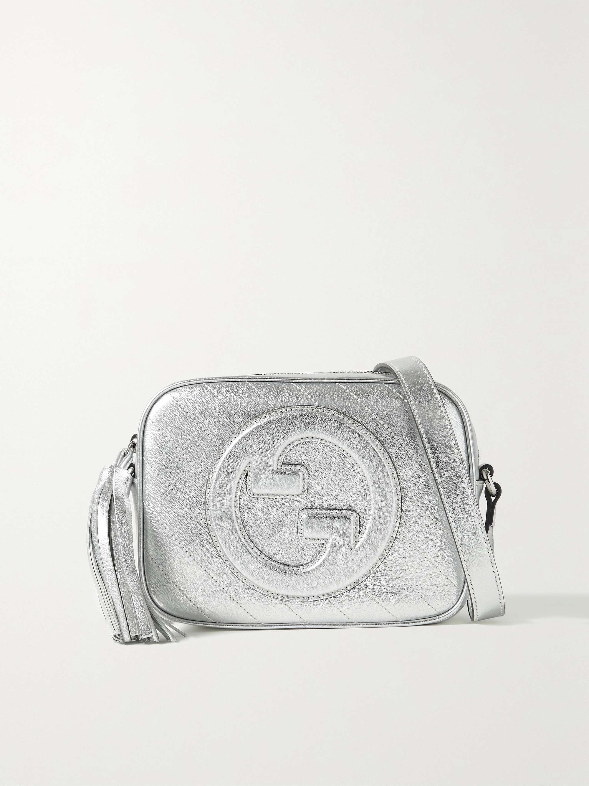 GUCCI Blondie metallic leather shoulder bag | NET-A-PORTER