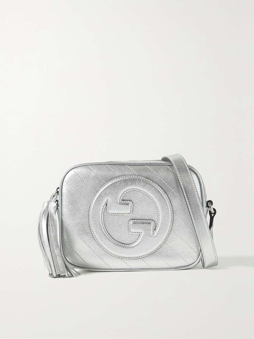 Gucci Blondie Metallic Leather Shoulder Bag
