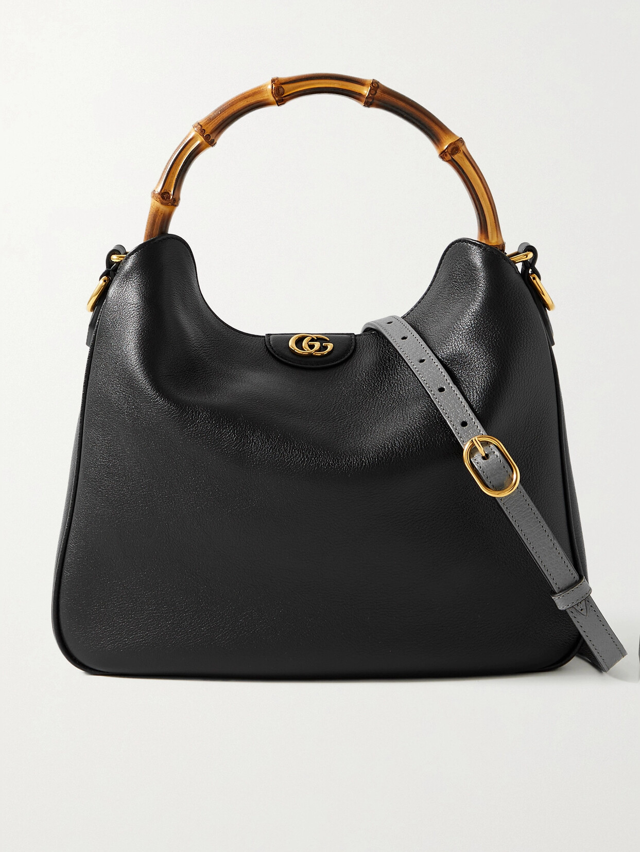 Gucci Diana Leather Shoulder Bag In Black
