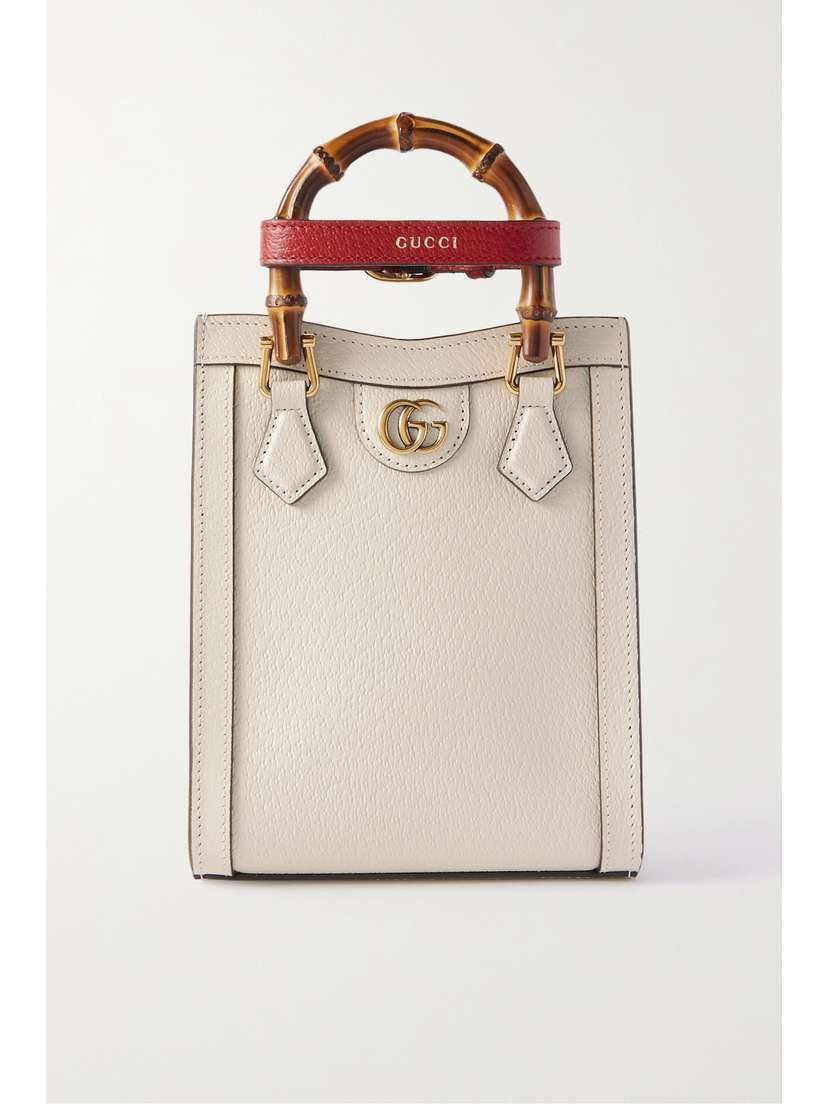 Gucci Diana Mini Textured-leather Tote Bag