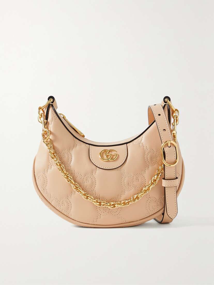 Gucci Embellished Matelassé Leather Shoulder Bag