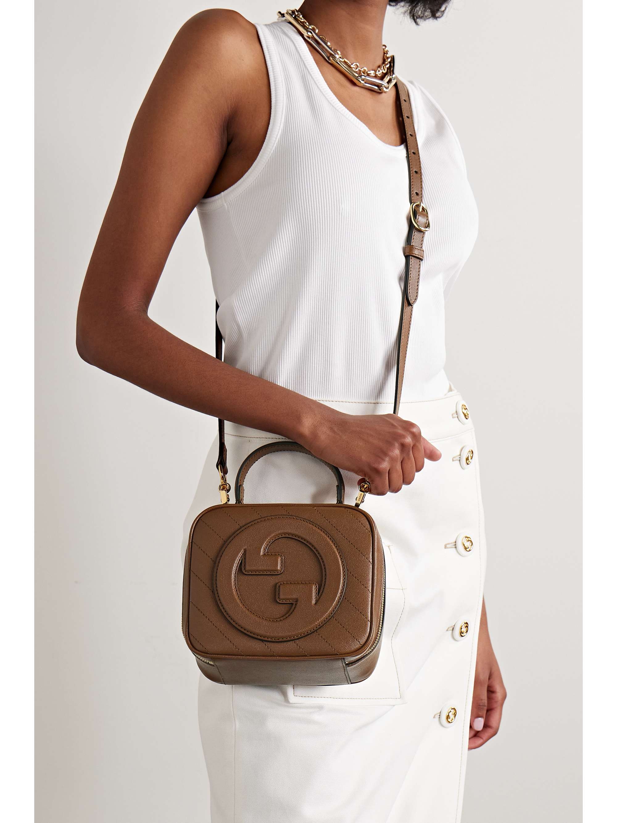 GUCCI Blondie leather shoulder bag NETAPORTER