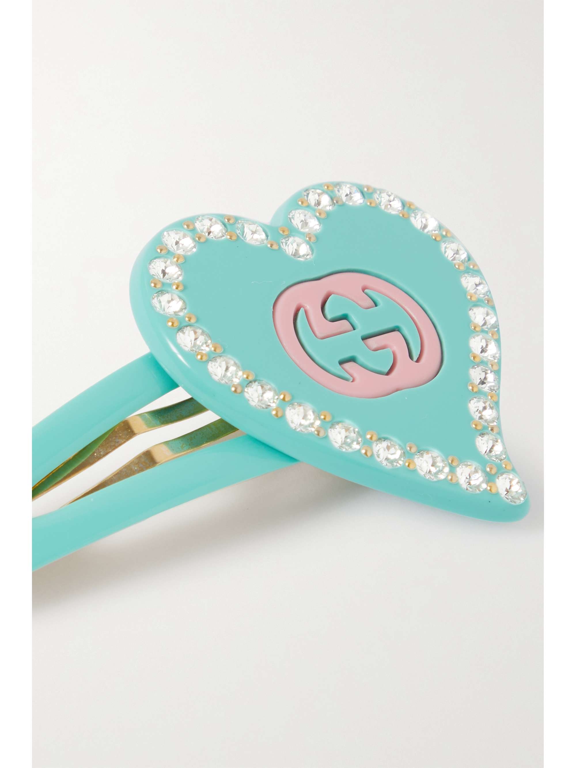GUCCI Crystal-embellished resin hair clip
