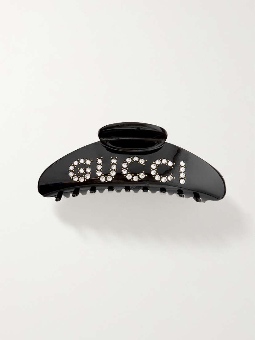 Gucci Crystal-embellished Resin Hair Clip