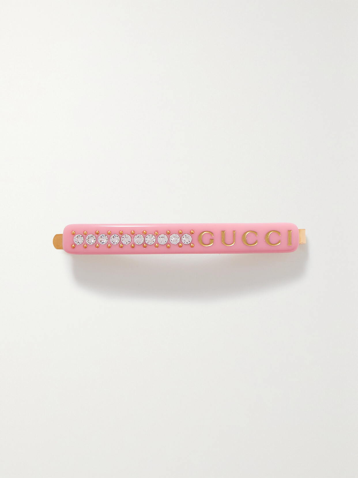 Gucci Gold-tone, Resin And Crystal Hair Clip