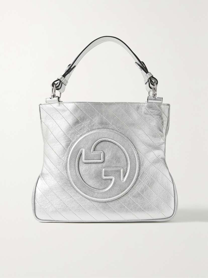 Gucci Blondie Quilted Metallic Leather Tote