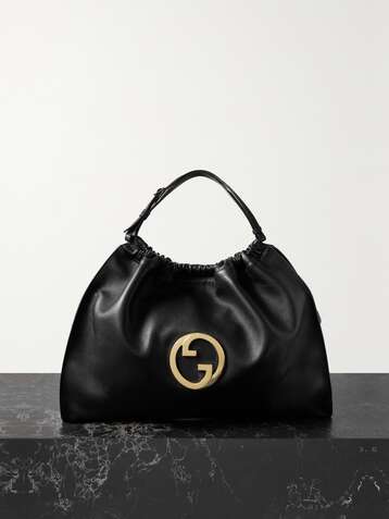 Gucci Italian Designer Black Canvas Hobo Bag Purse Auction