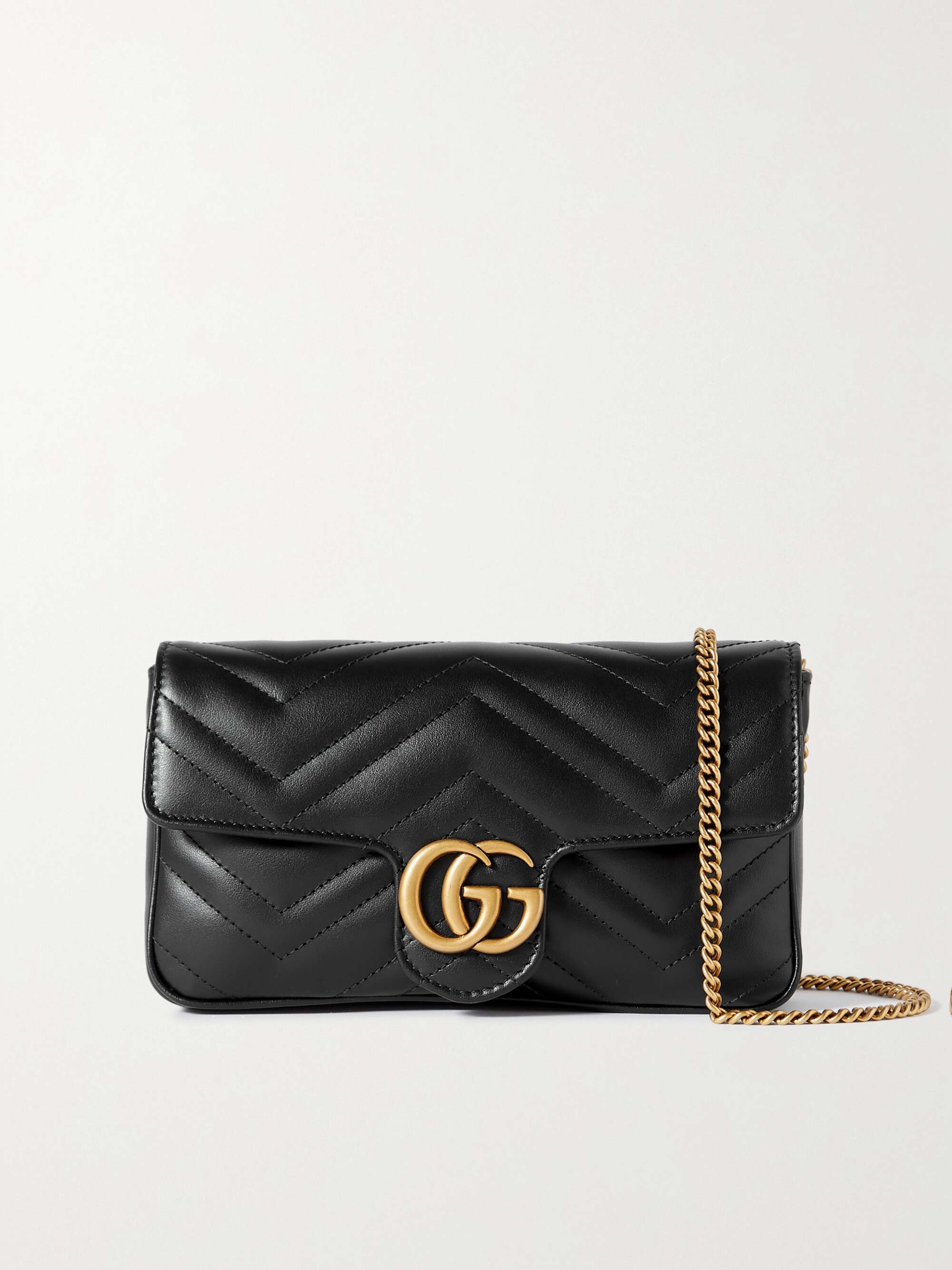 GG Marmont Mini Bag Matelassé in Black Leather