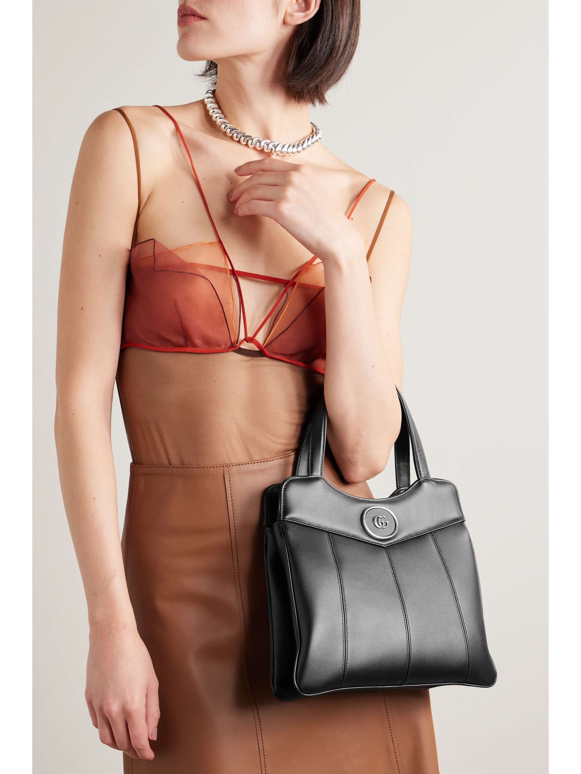 GUCCI Petite GG embellished leather tote