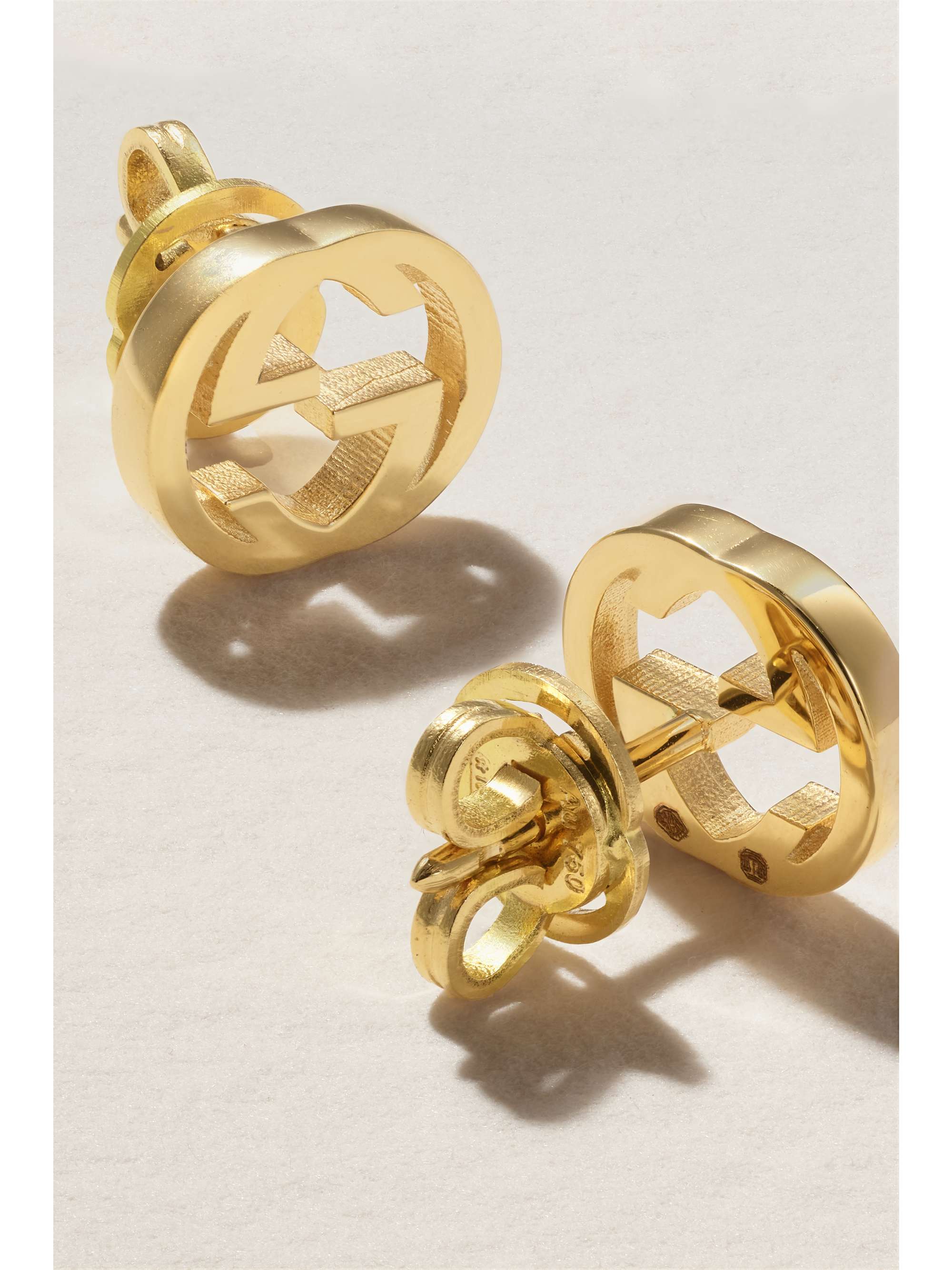 Interlocking G 18-karat gold earrings