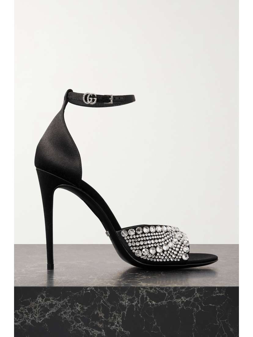 Gucci Ilse Crystal-embellished Satin Sandals