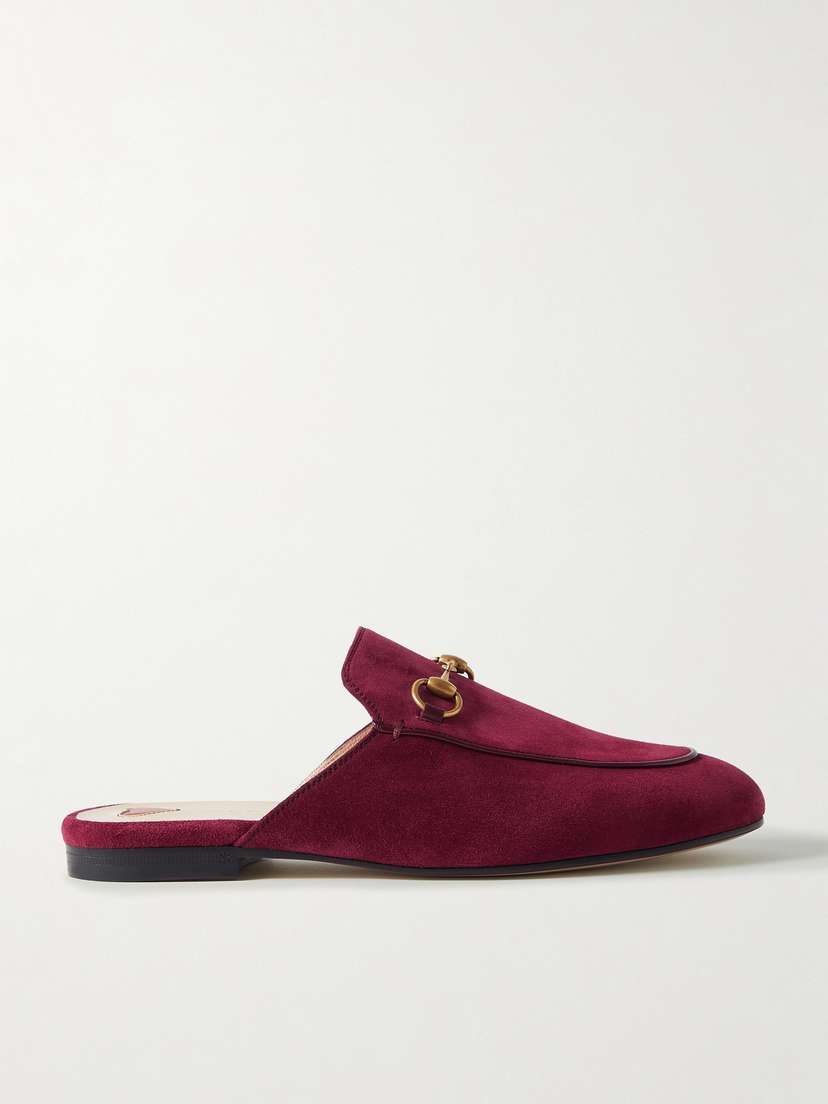 Gucci Princetown Horsebit-detailed Suede Slippers