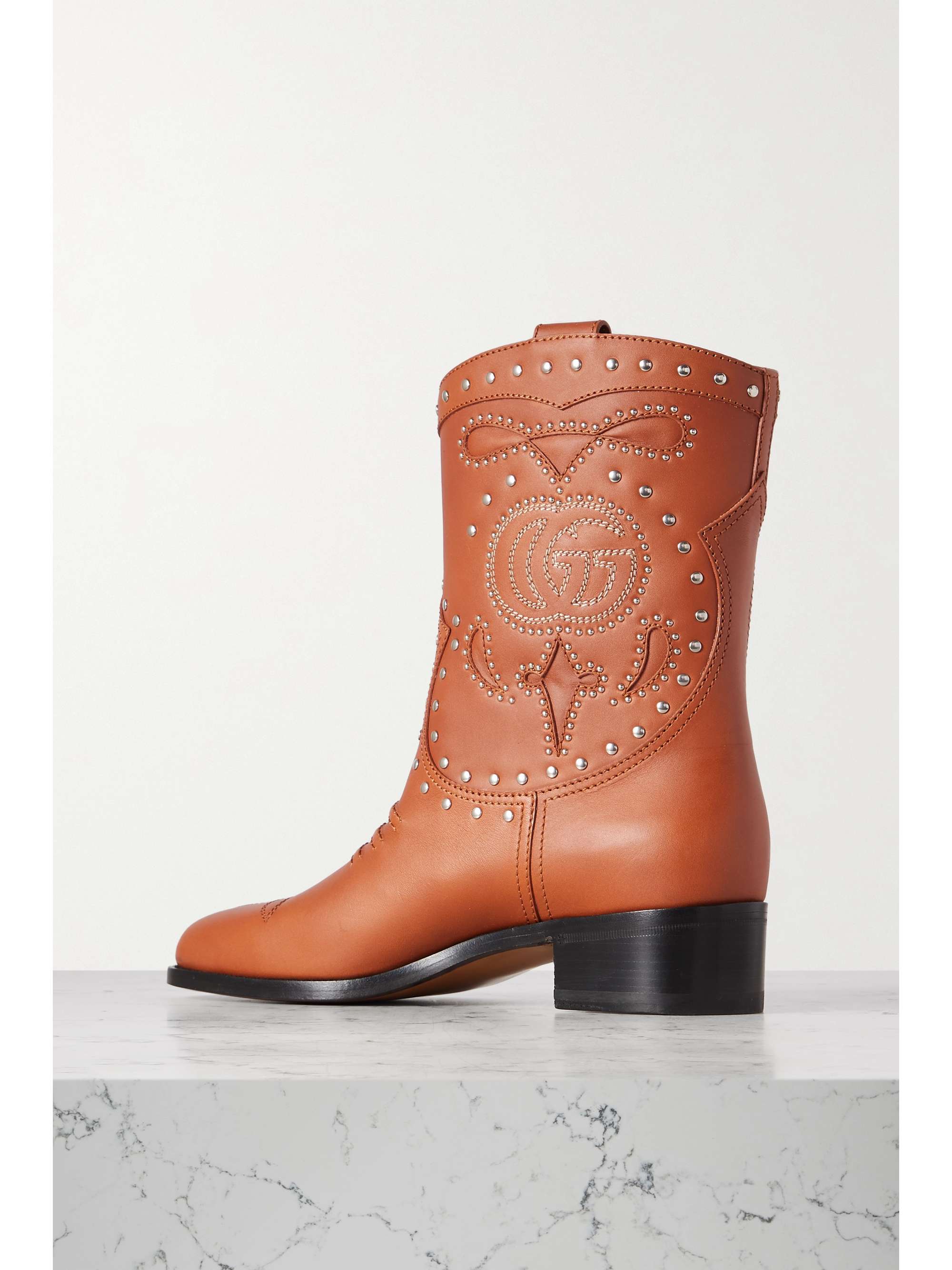 Delma crystal-embellished embroidered leather cowboy boots