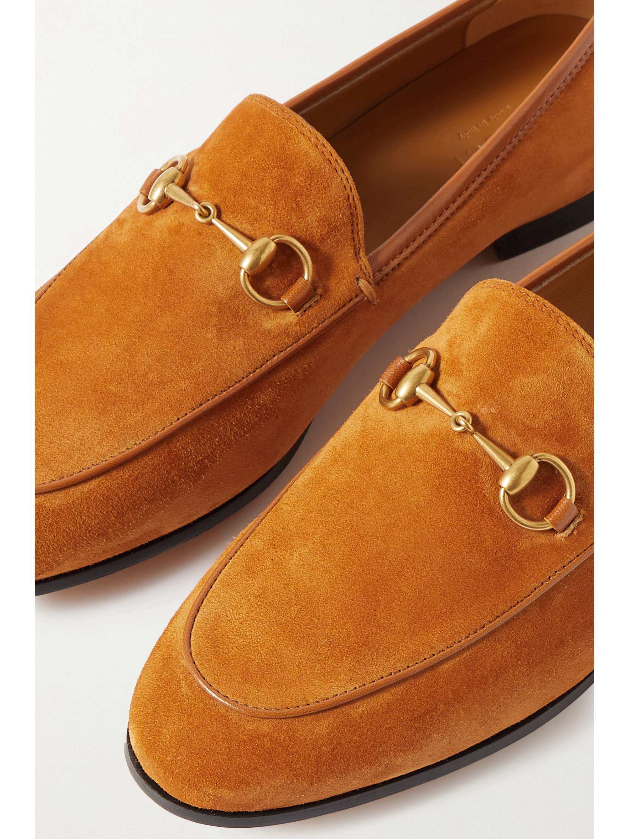 GUCCI Jordaan horsebitdetailed suede loafers NETAPORTER