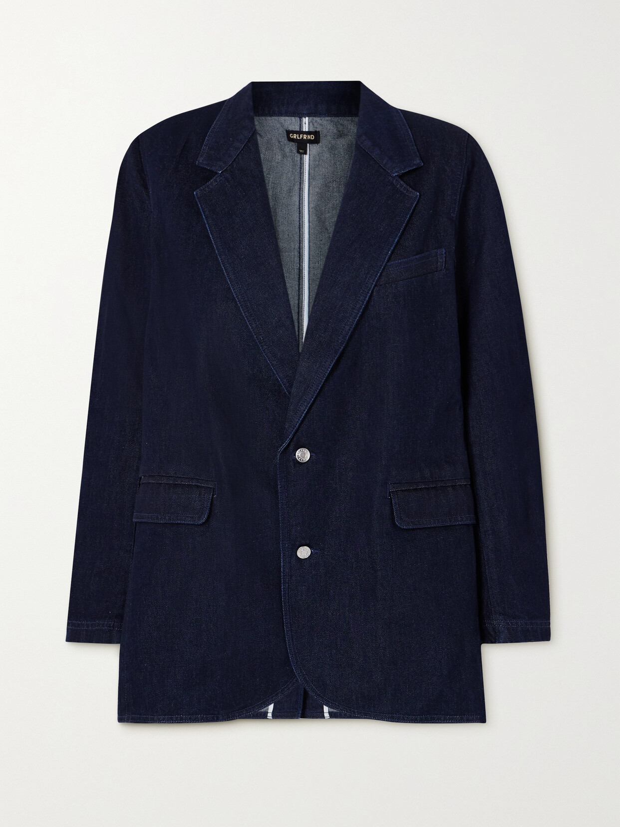 GRLFRND Sloane Denim Blazer - Blue