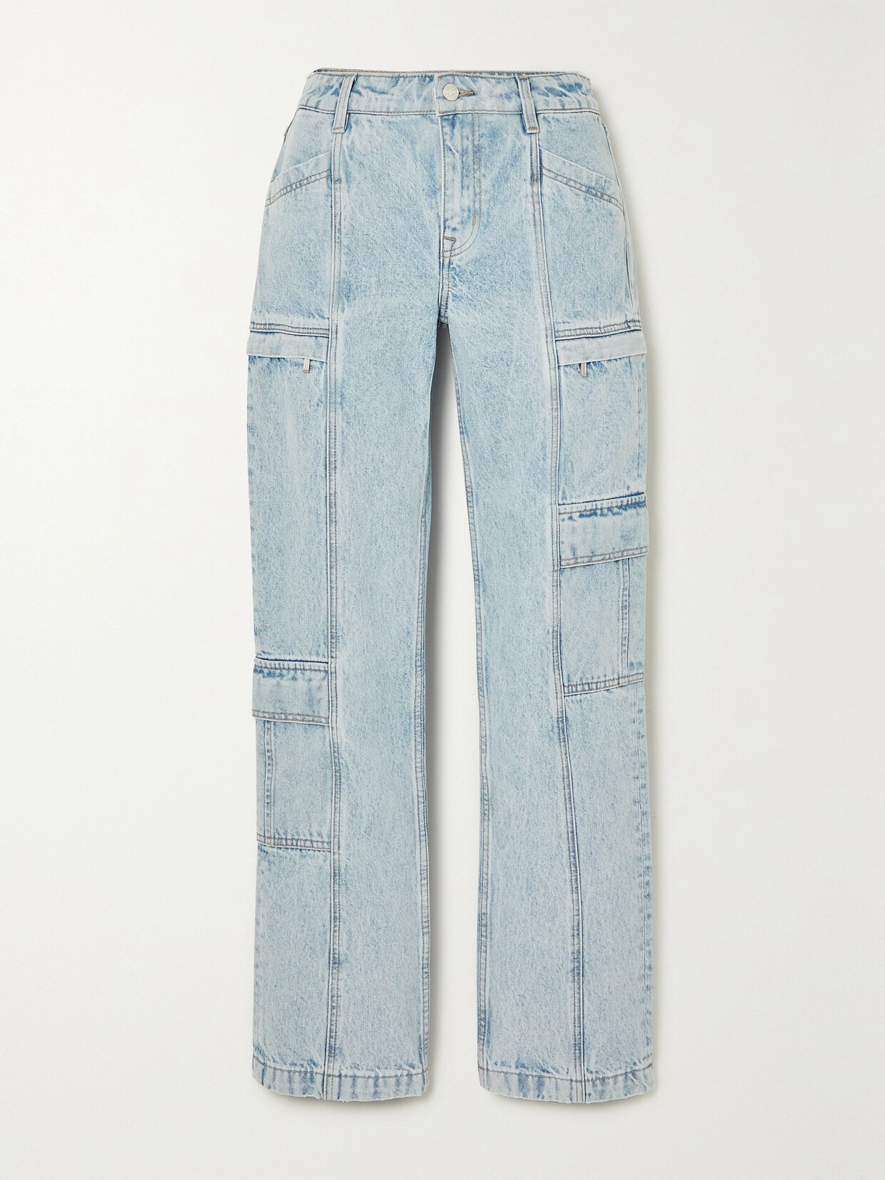 GRLFRND - Naomi Straight-leg Cargo Jeans - Blue