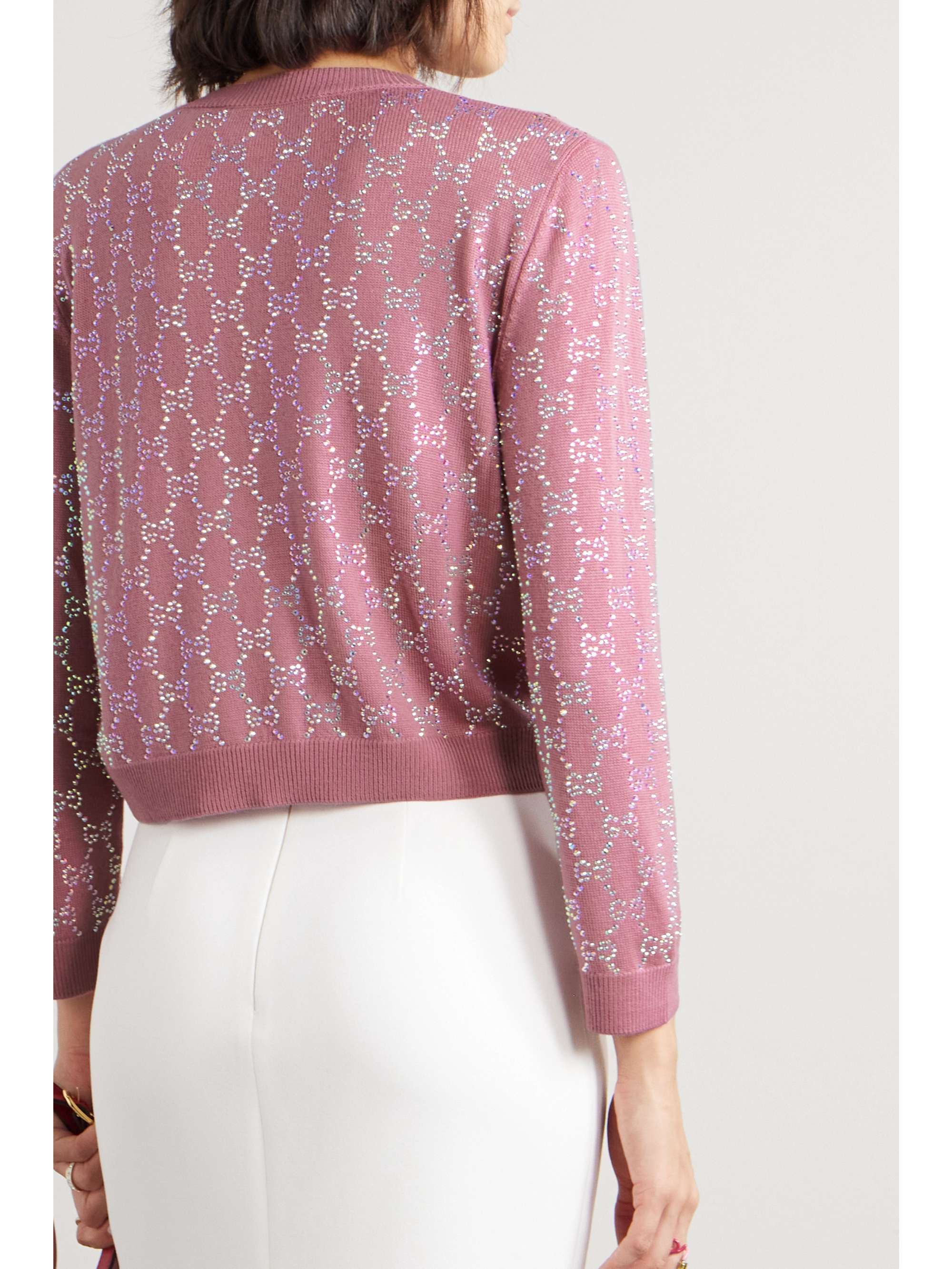 GUCCI Crystal-embellished wool cardigan | NET-A-PORTER