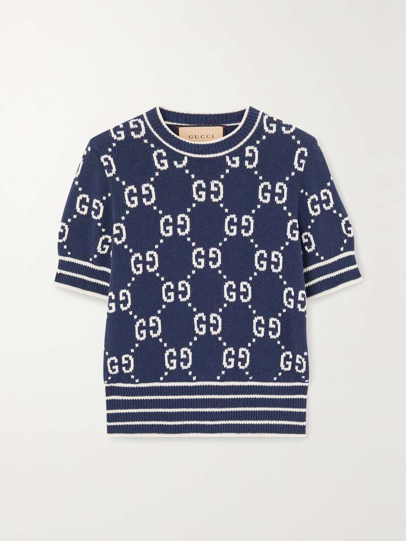 Gucci Jacquard-knit Cotton Sweater