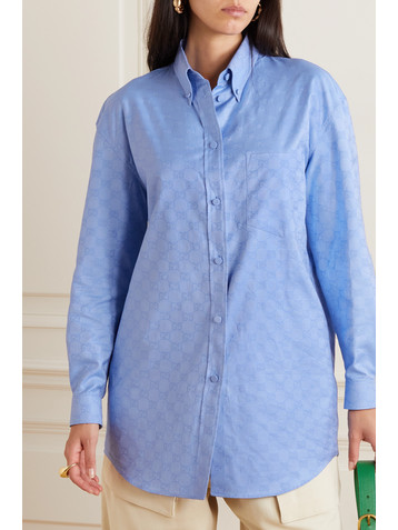Gucci GG Supreme cotton Oxford-jacquard shirt