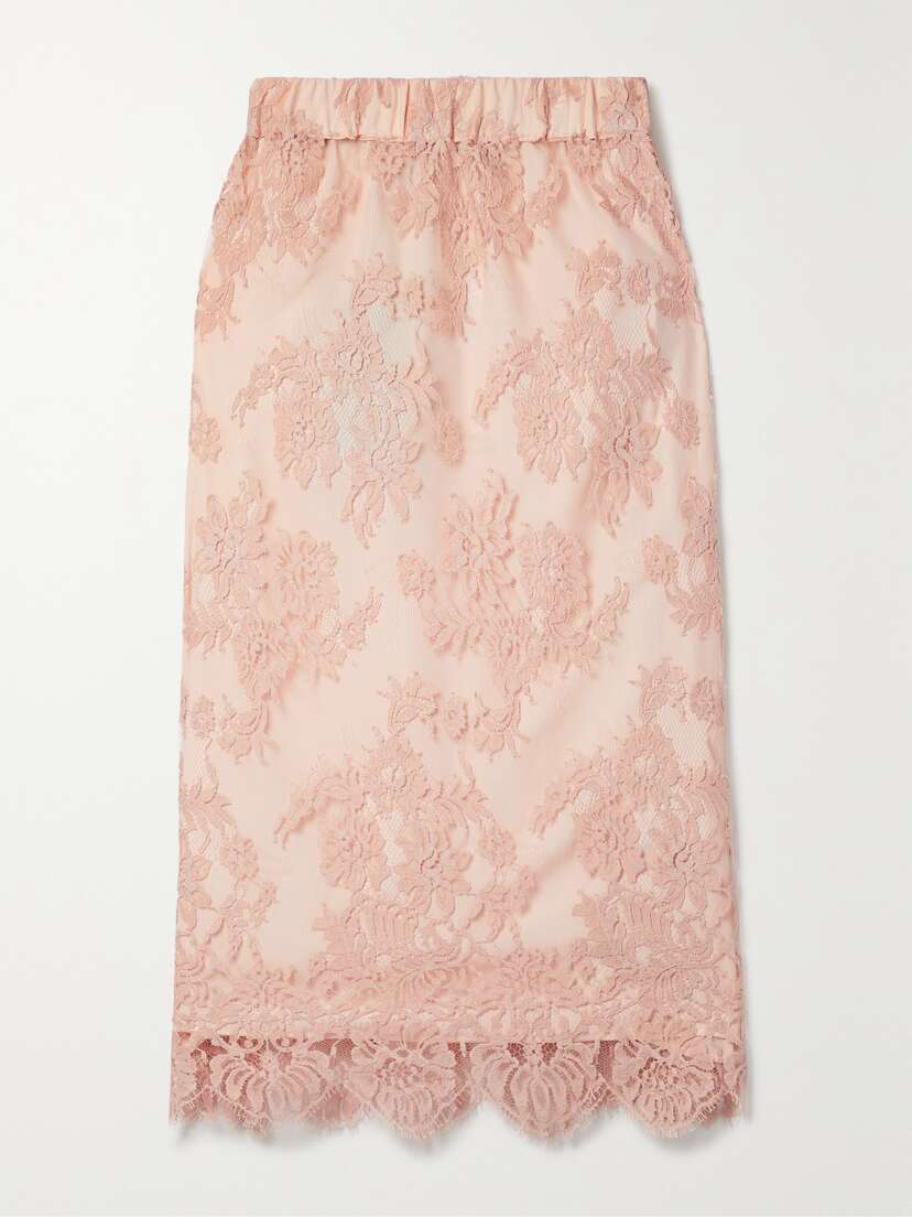 Gucci Cotton-blend Lace Midi Skirt