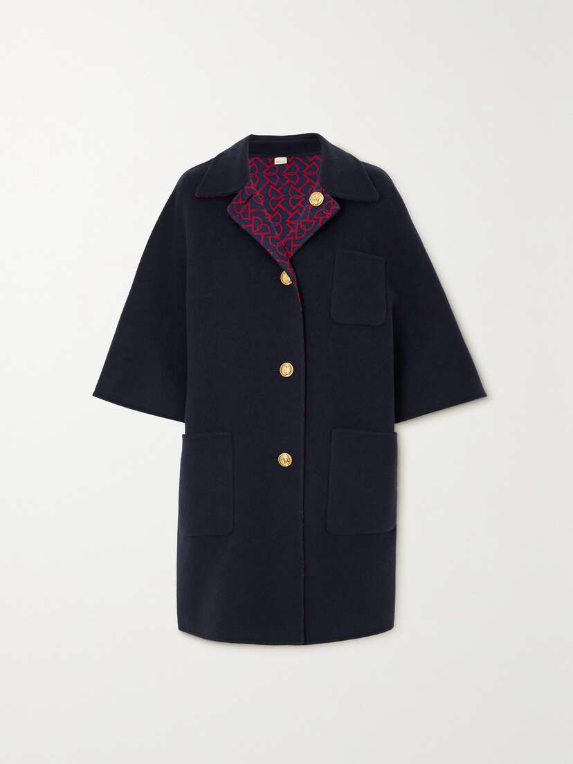 Gucci Reversible Wool And Silk-blend Jacquard Coat