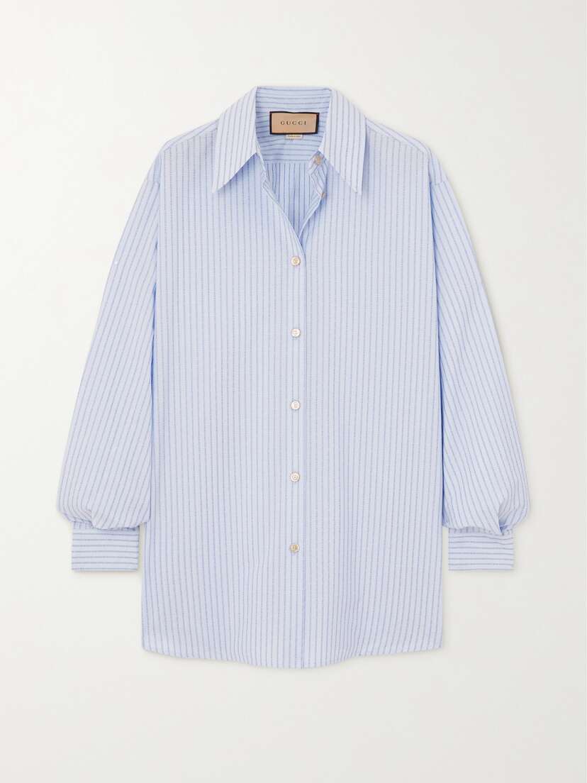 Gucci Striped Cotton-poplin Shirt