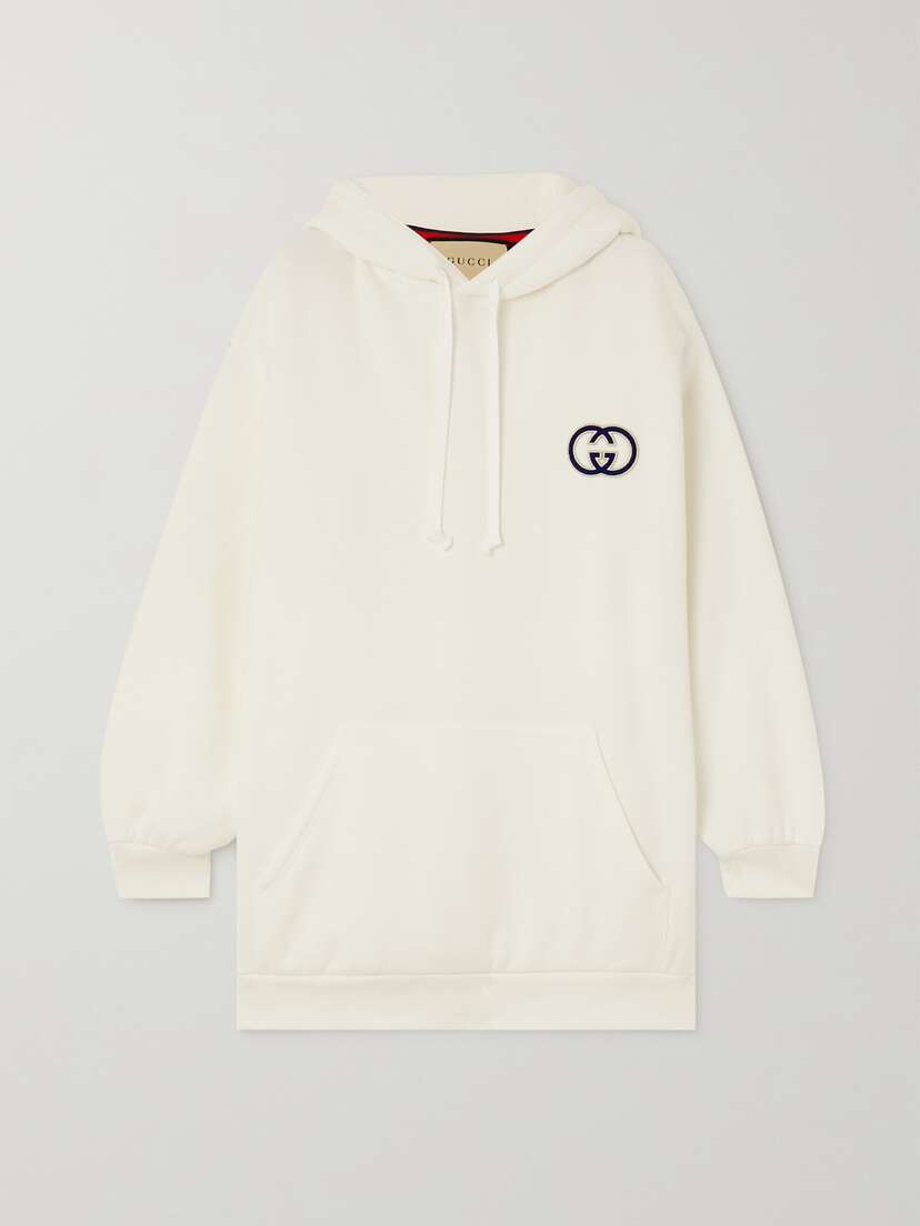Gucci Appliquéd Cotton-jersey Hoodie