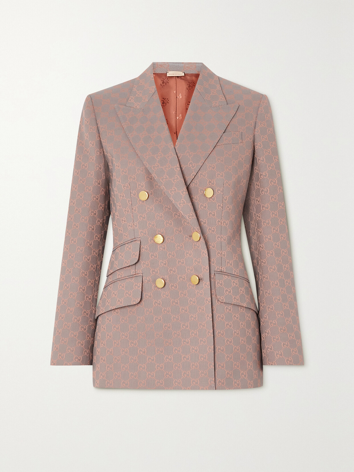 Gucci Double-breasted Cotton-blend Jacquard Blazer