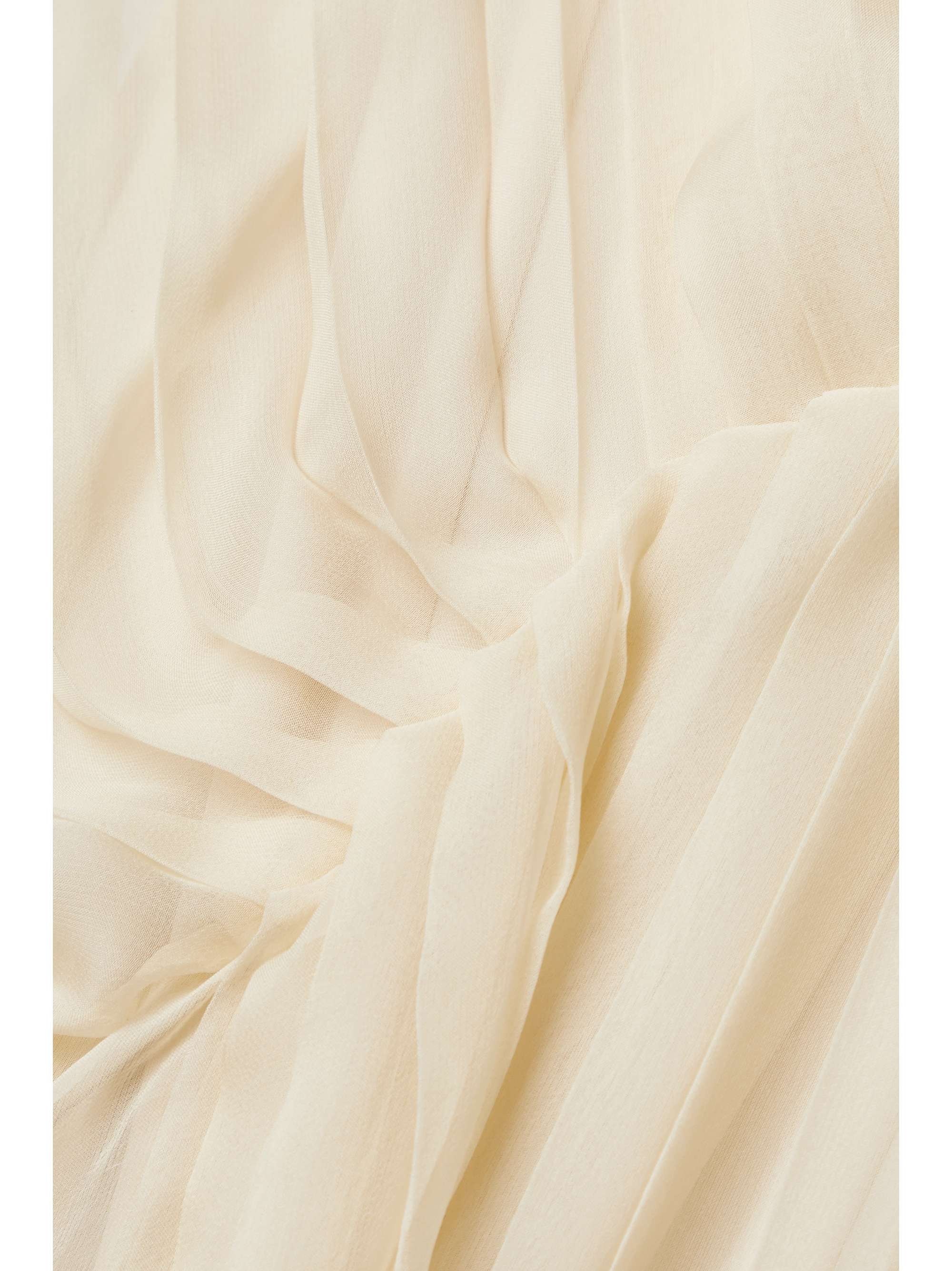 GUCCI Belted cape-effect pleated silk-chiffon gown | NET-A-PORTER