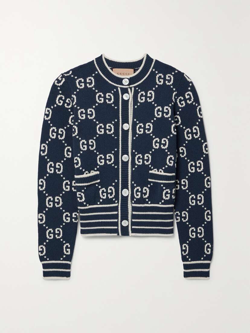 Gucci Cotton-blend Jacquard Cardigan