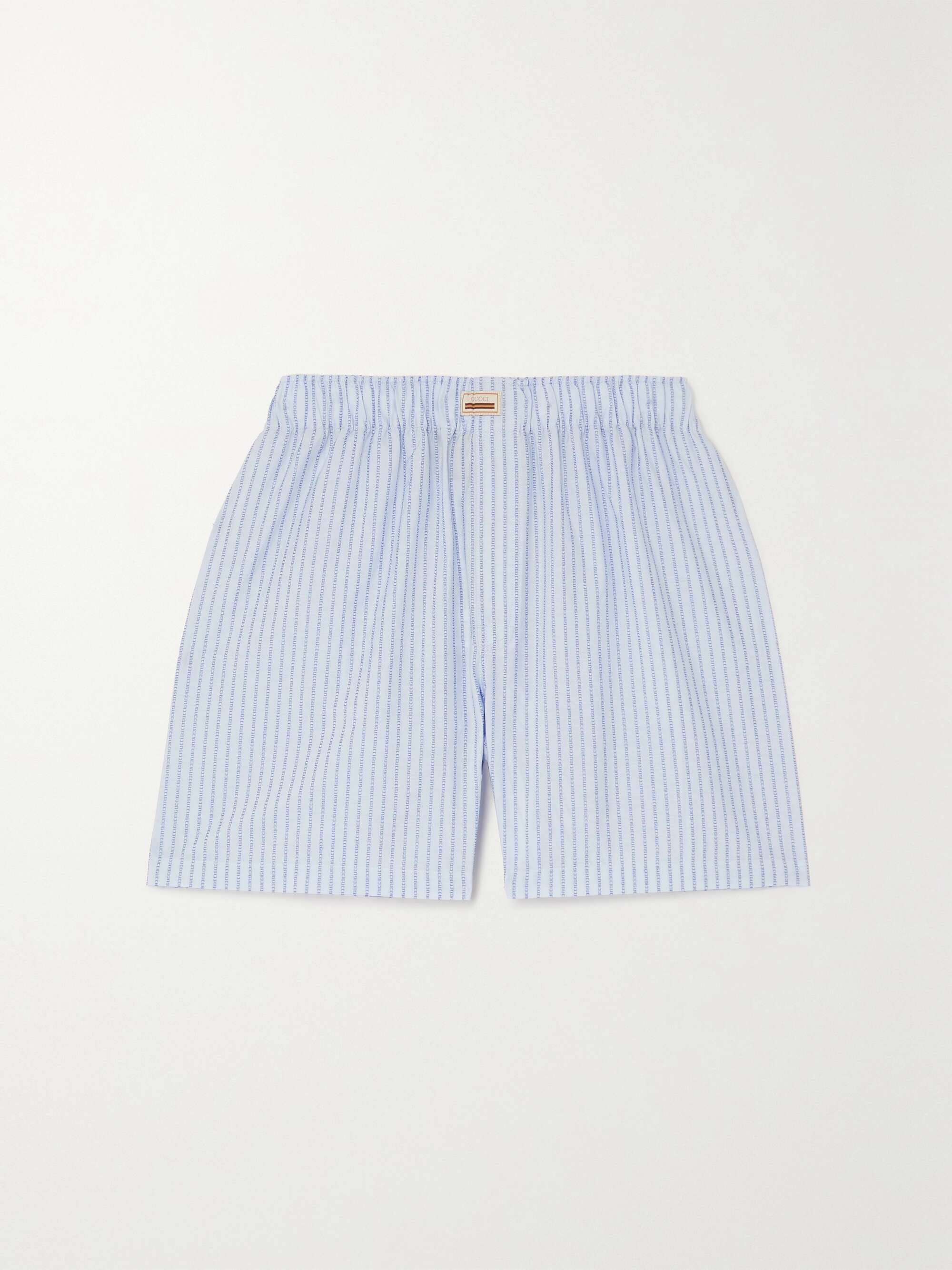 GUCCI Striped cotton jacquard-canvas shorts | NET-A-PORTER