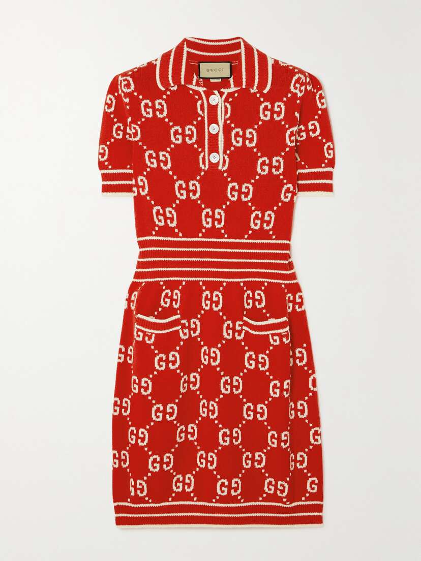 Gucci Cotton-blend Jacquard Mini Dress
